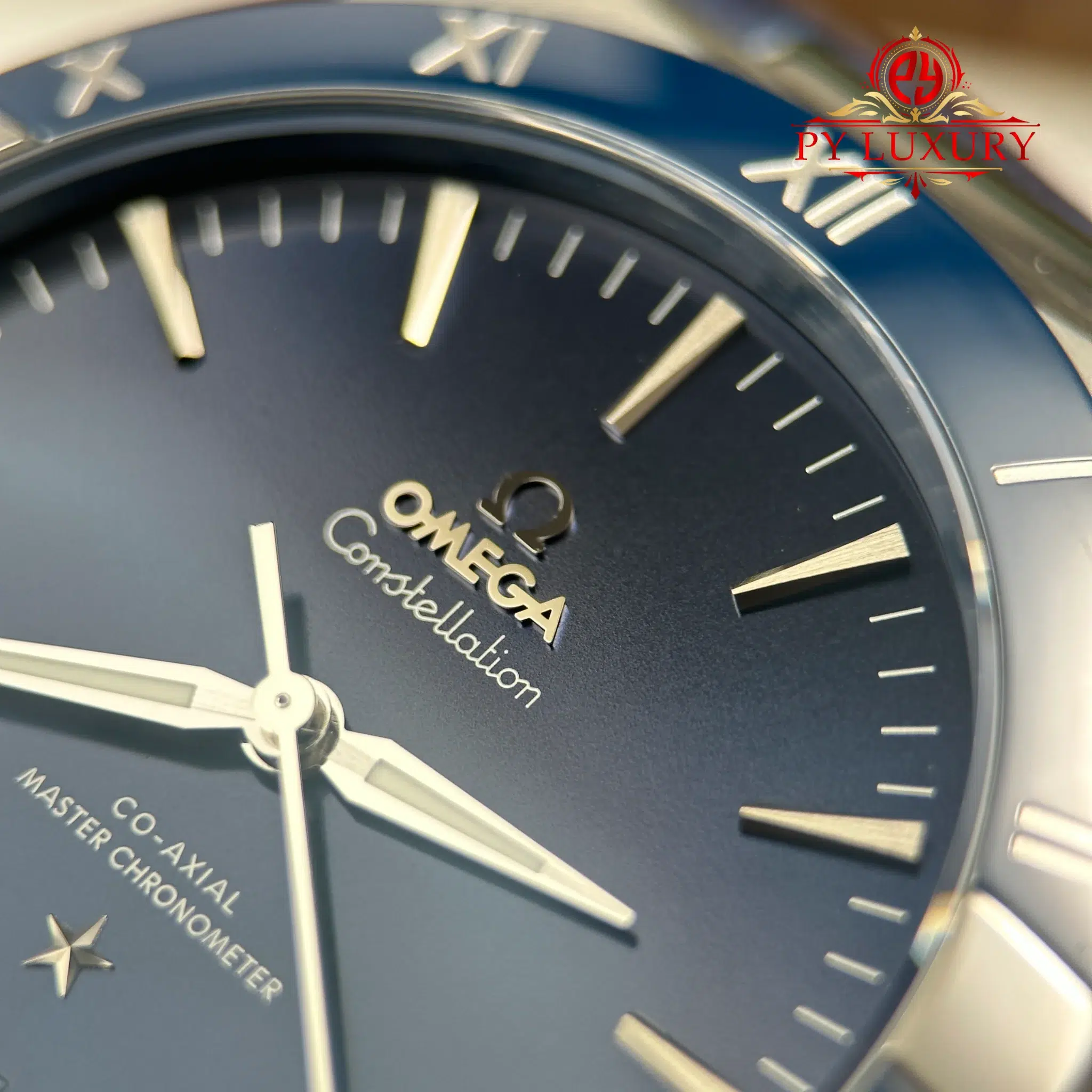 Omega Constellation Chronometer Blue Dial 131.33.41.21.03.001 Leather Strap - 6