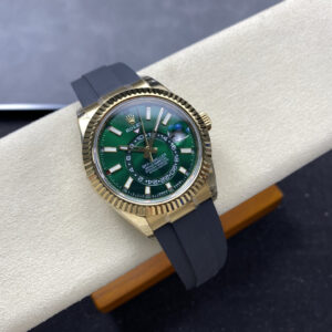 Rolex Sky-Dweller 336238-0004 Yellow Gold Green Dial Oysterflex Bracelet Best Replica