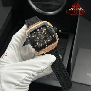 Hublot Square Bang Unico King Gold Ceramic Black Best Replica BBF
