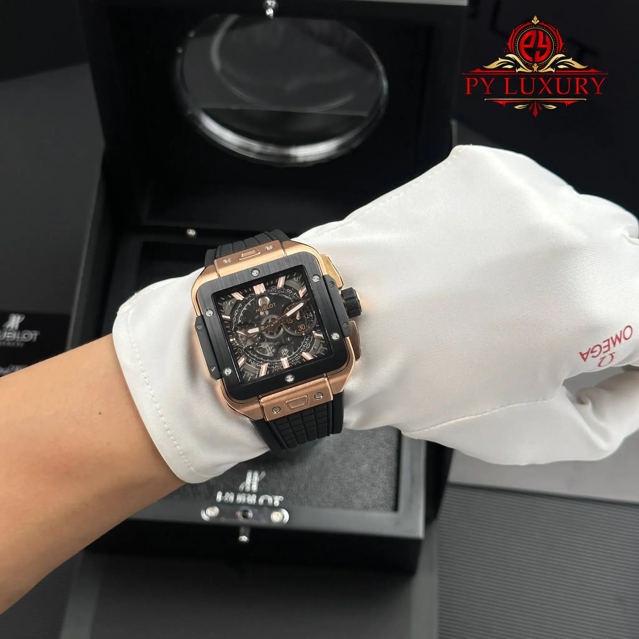 Hublot Square Bang Unico King Gold Ceramic Black Best Replica BBF - 11