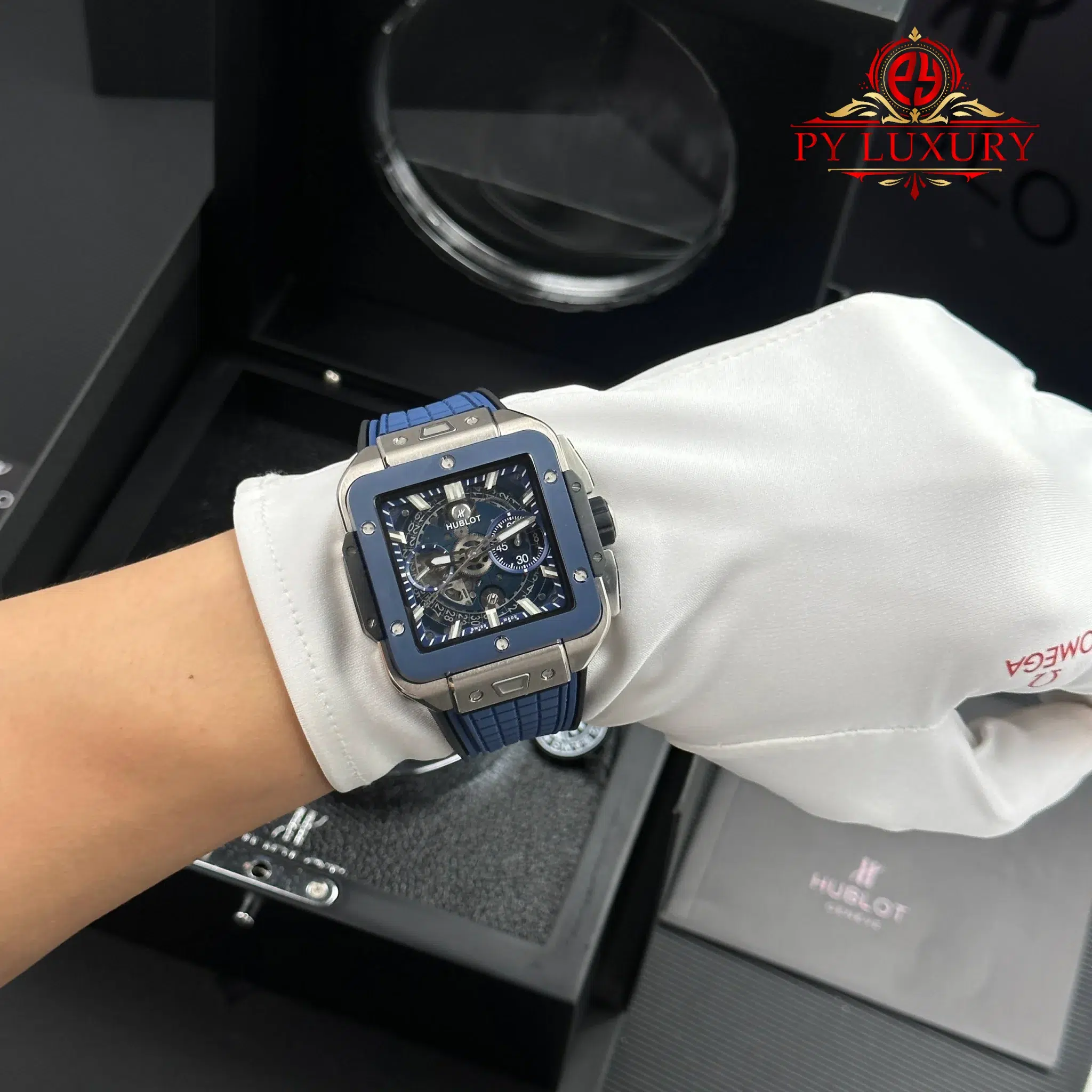 Hublot Square Bang Unico Titanium Blue Ceramic Best Replica BBF - 12