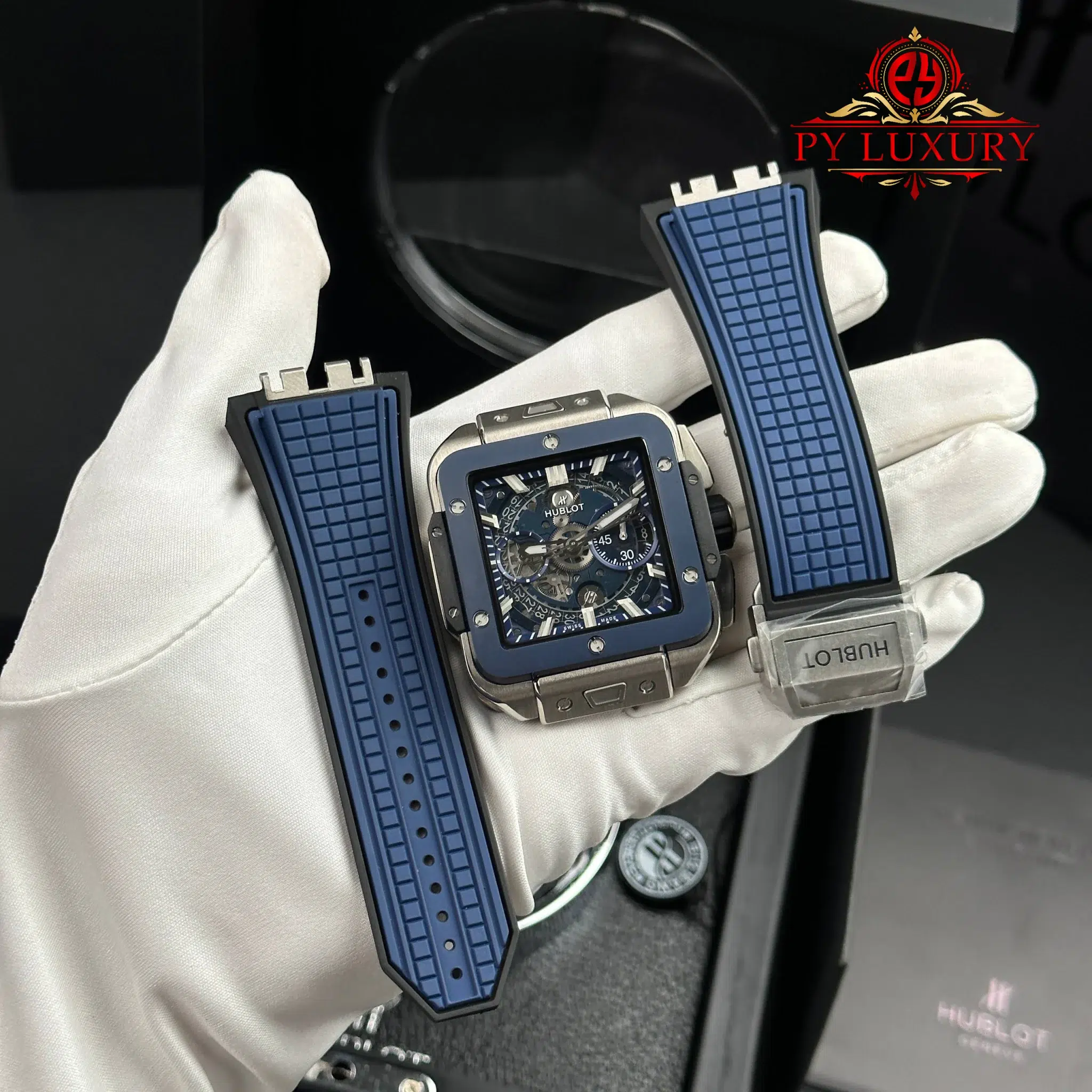 Hublot Square Bang Unico Titanium Blue Ceramic Best Replica BBF - 2