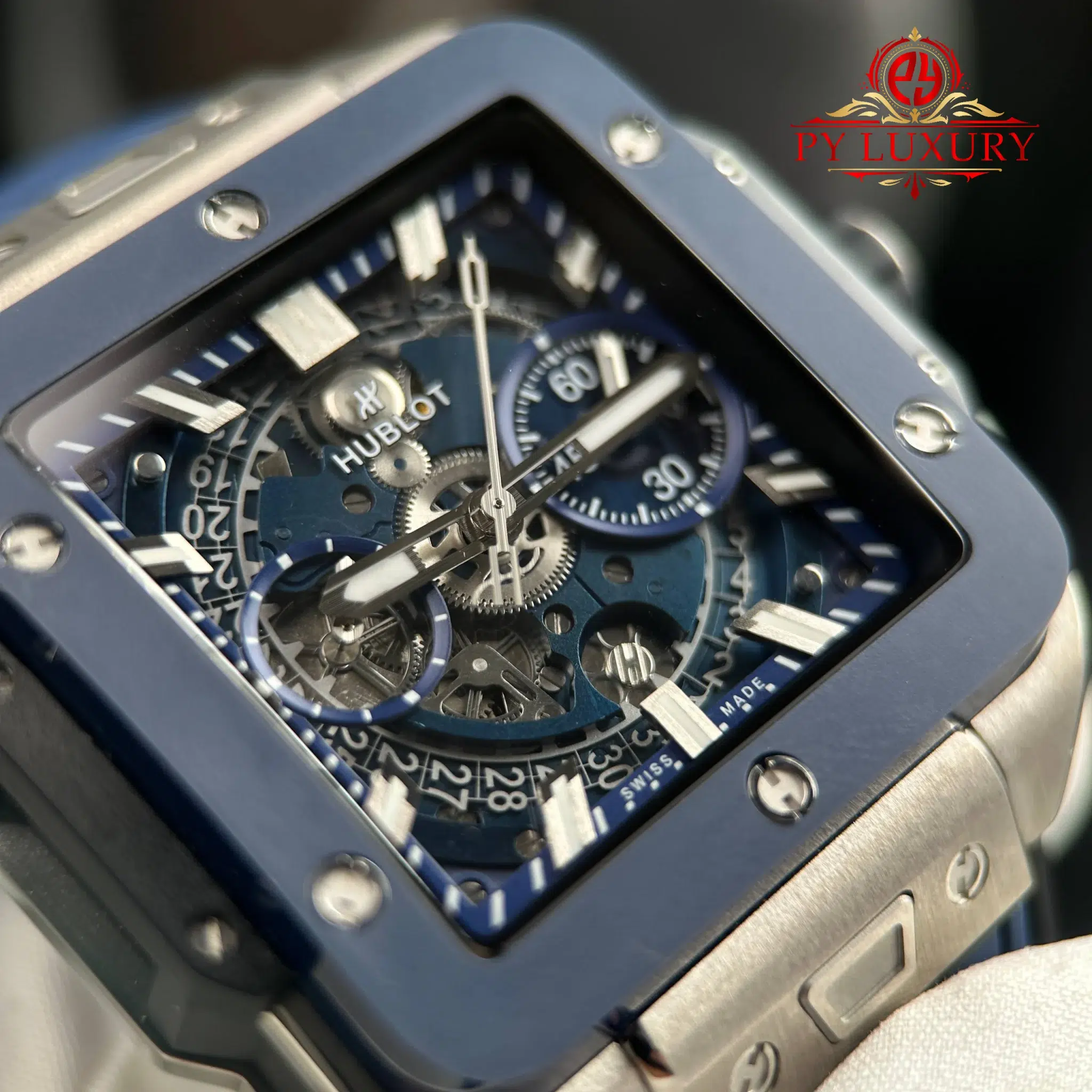 Hublot Square Bang Unico Titanium Blue Ceramic Best Replica BBF - 8