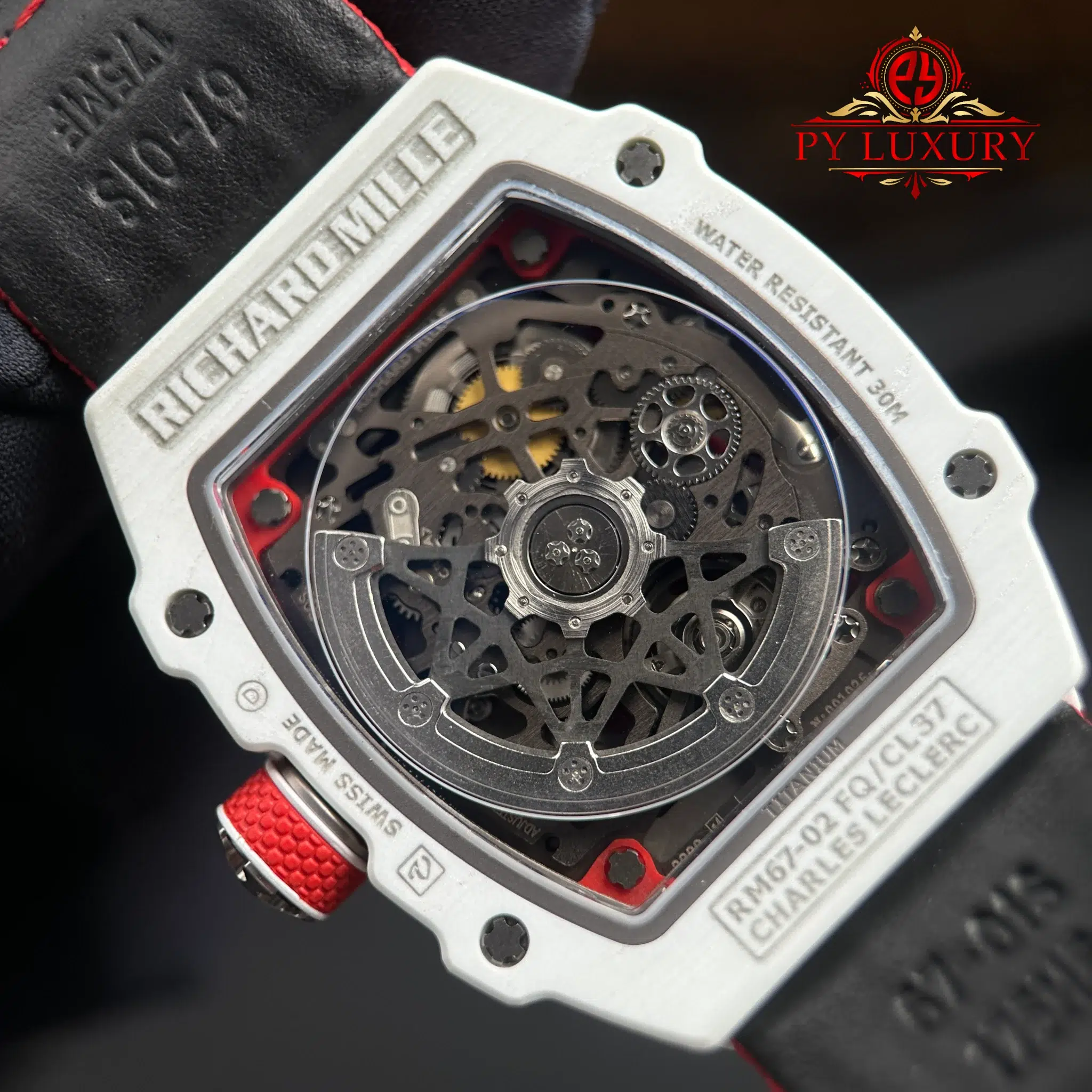 Richard Mille RM67-02 Charles Leclerc Monaco Red White Quartz TPT - 11