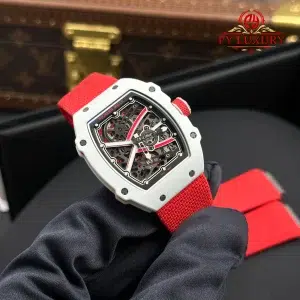 Richard Mille RM67-02 Charles Leclerc Monaco Red White Quartz TPT Super Clone 38.7 x 47.52mm