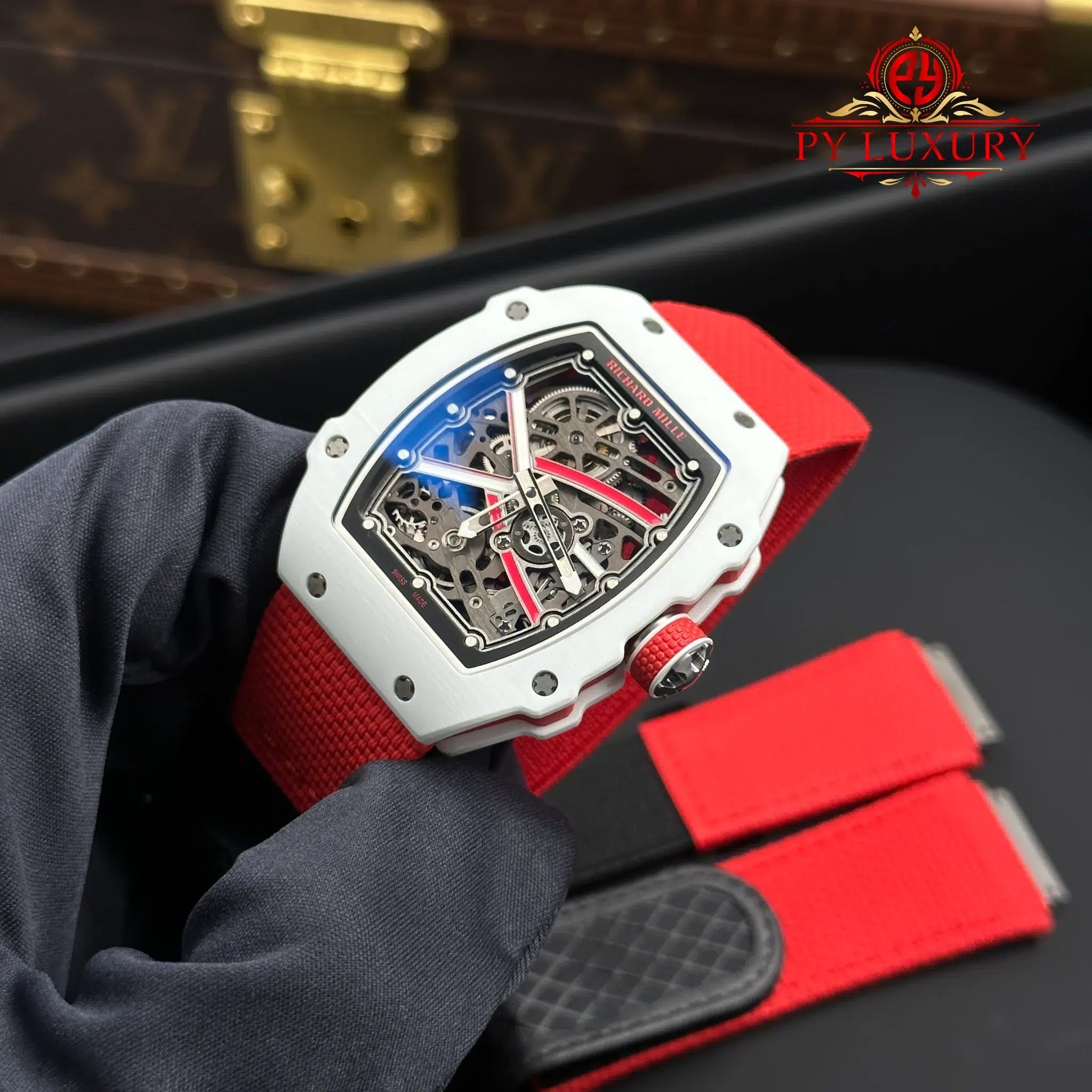 Richard Mille RM67-02 Charles Leclerc Monaco Red White Quartz TPT - 3