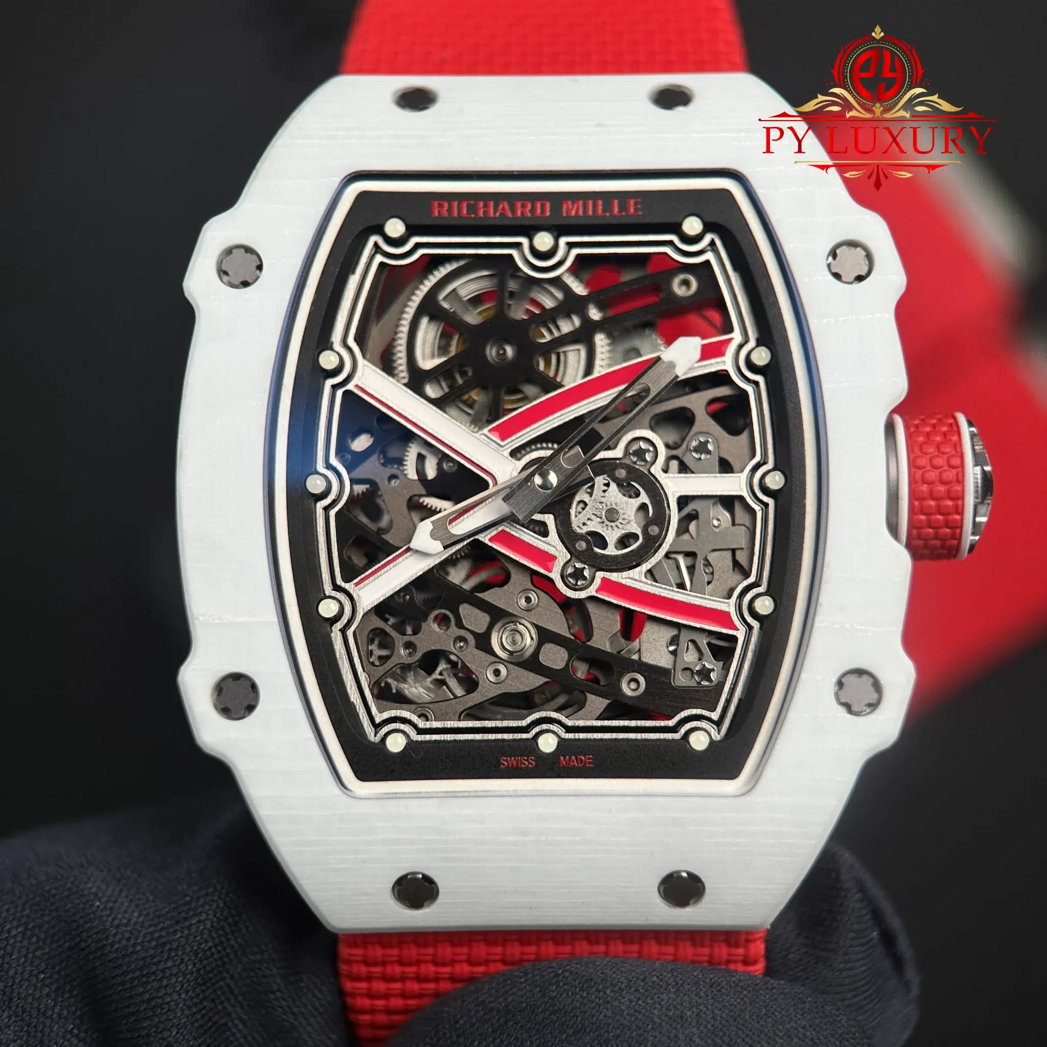 Richard Mille RM67-02 Charles Leclerc Monaco Red White Quartz TPT - 4