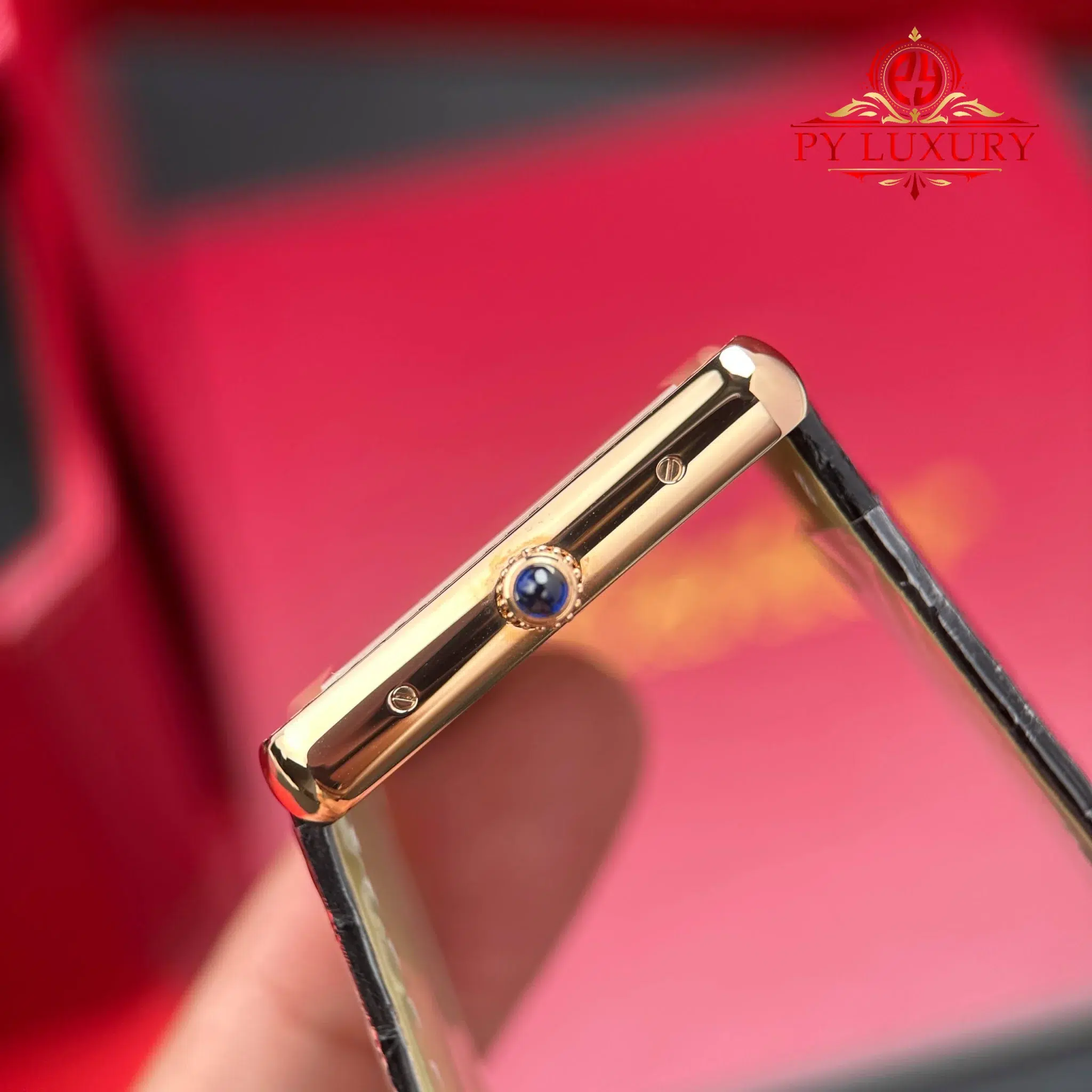 Cartier Tank Solo Large Model W5200025 Rose Gold Diamond Bezel Leather Strap - 9