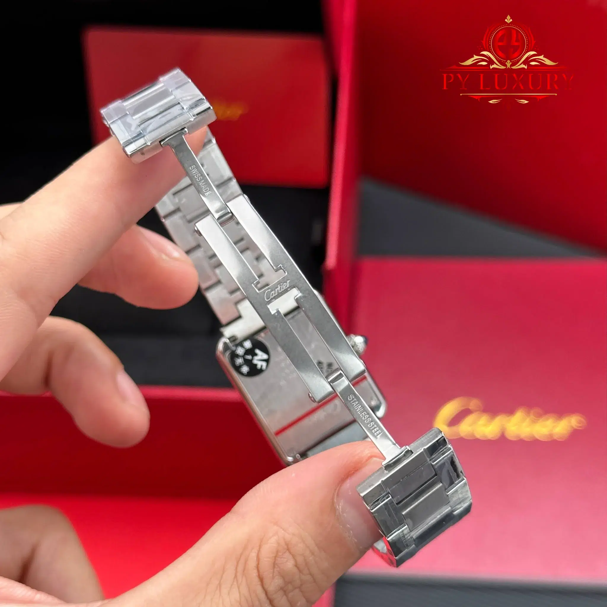 Cartier Tank Solo Small Model W5200013 Silver Dial Steel Bracelet - 12