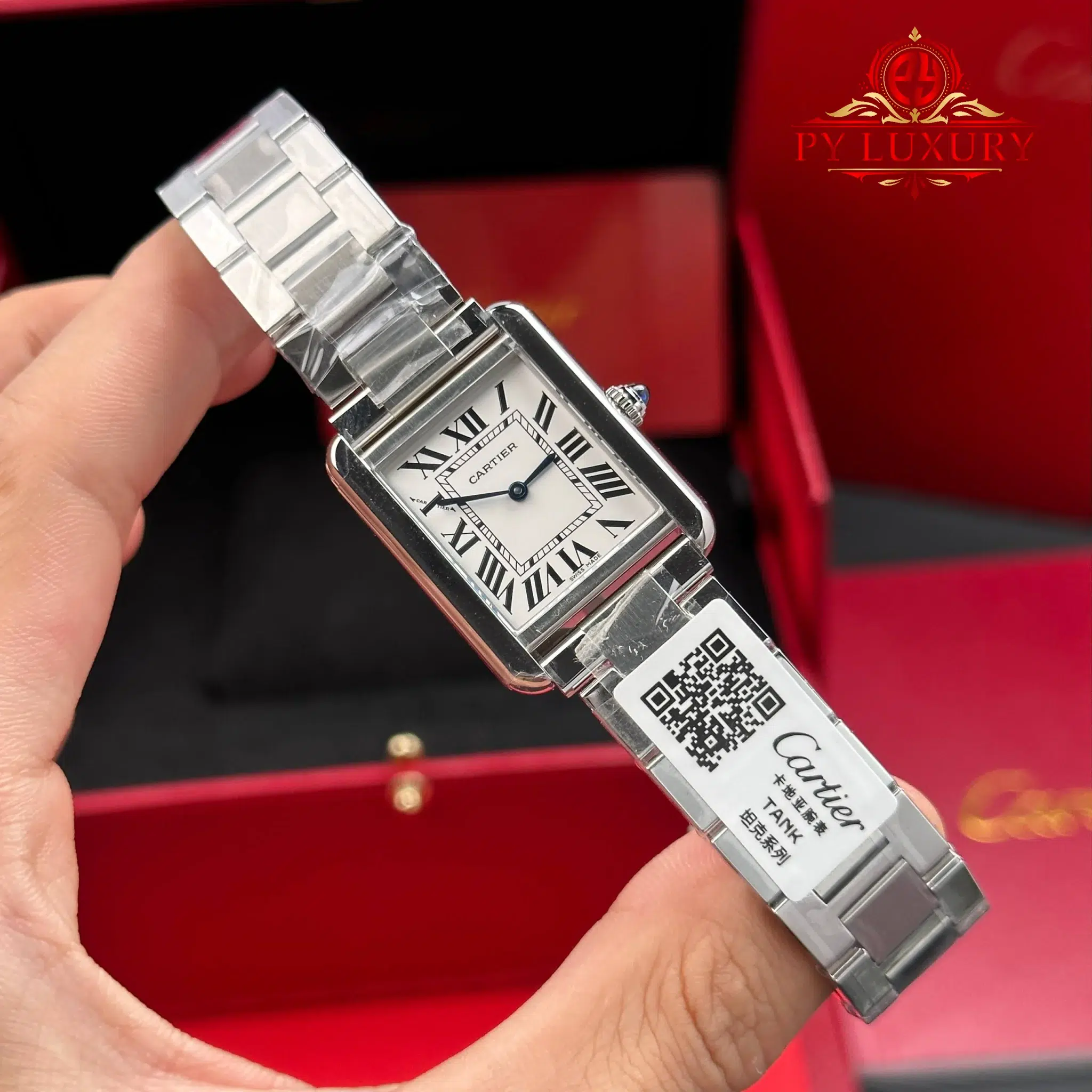 Cartier Tank Solo Small Model W5200013 Silver Dial Steel Bracelet - 2