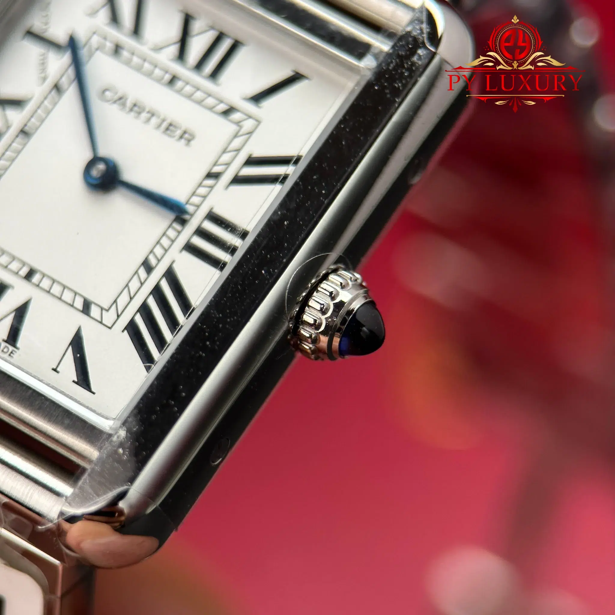 Cartier Tank Solo Small Model W5200013 Silver Dial Steel Bracelet - 7