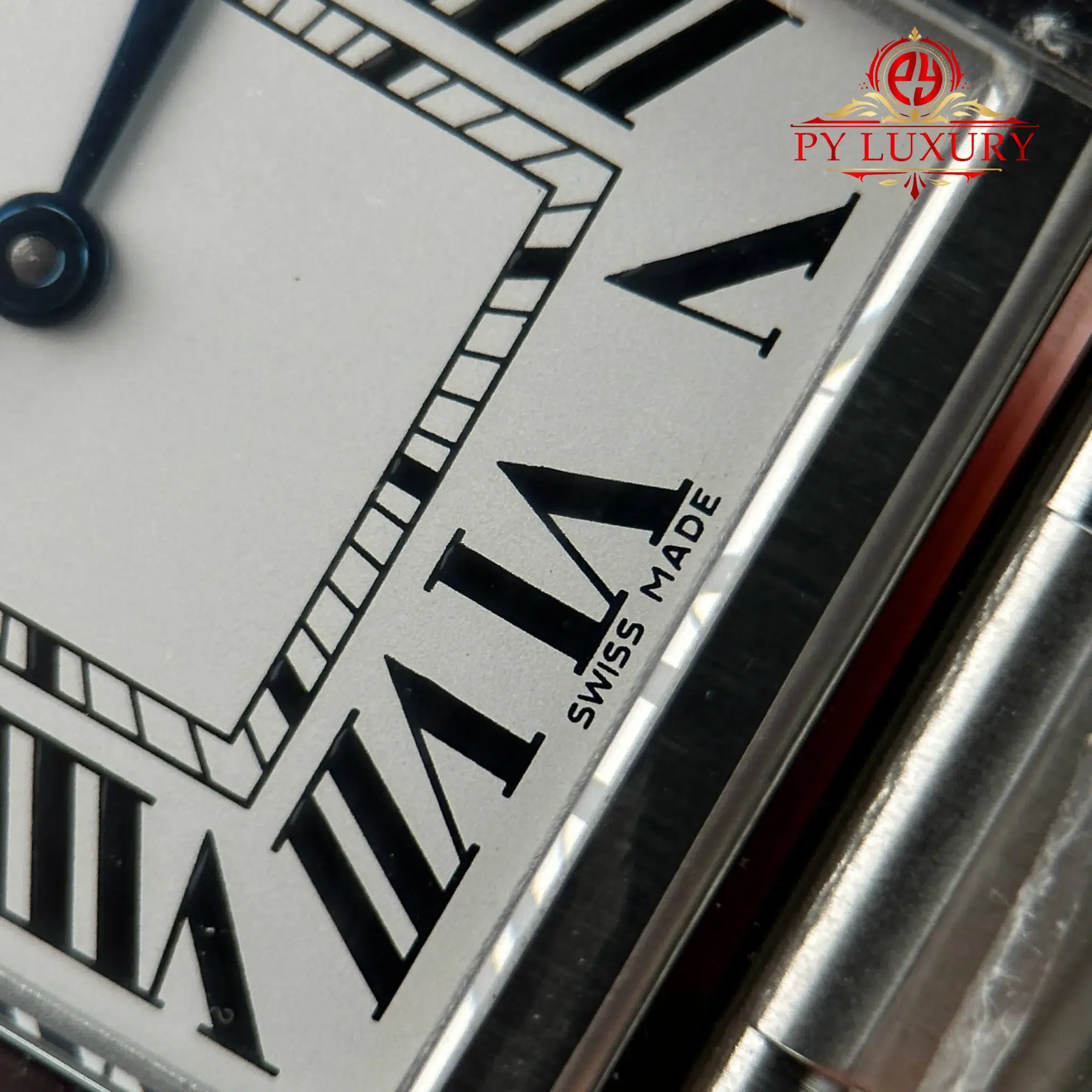 Cartier Tank Solo Small Model W5200013 Silver Dial Steel Bracelet - 8