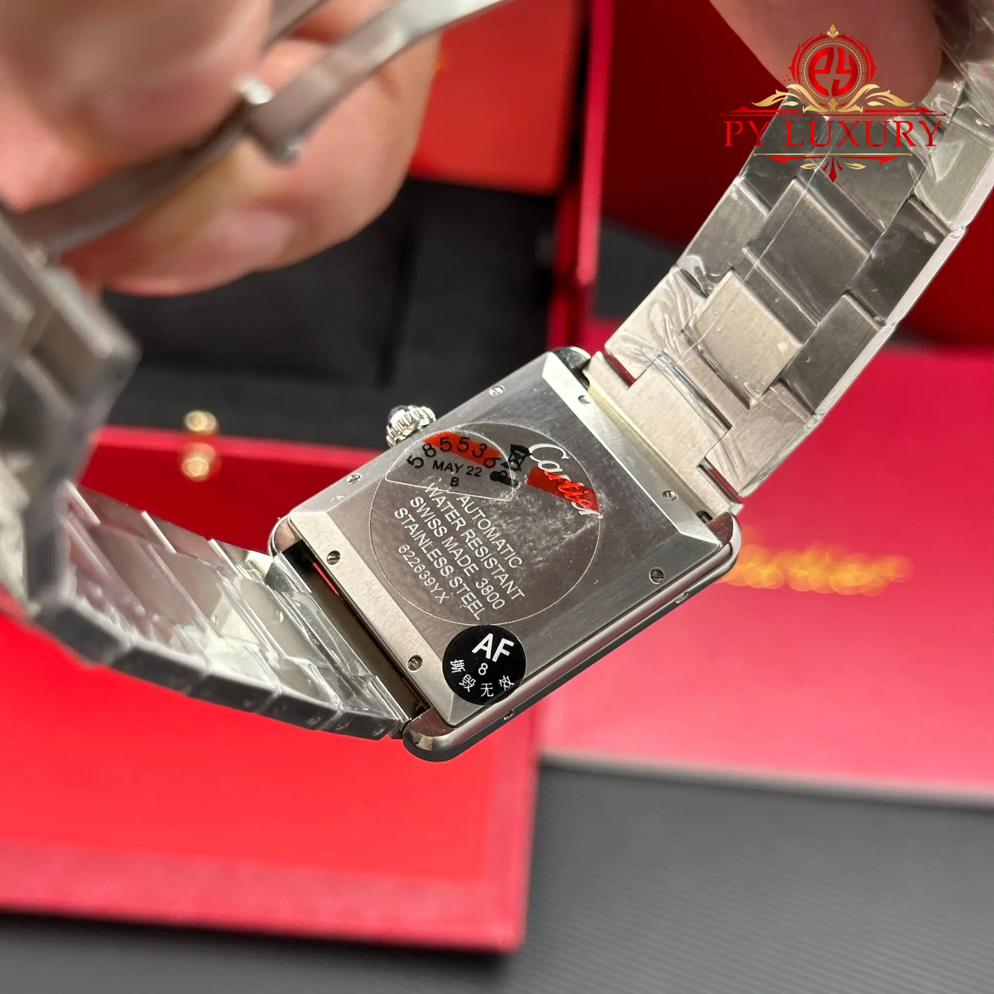 Cartier Tank Solo XL Automatic Silver Dial Diamond Bezel Steel Bracelet - 11