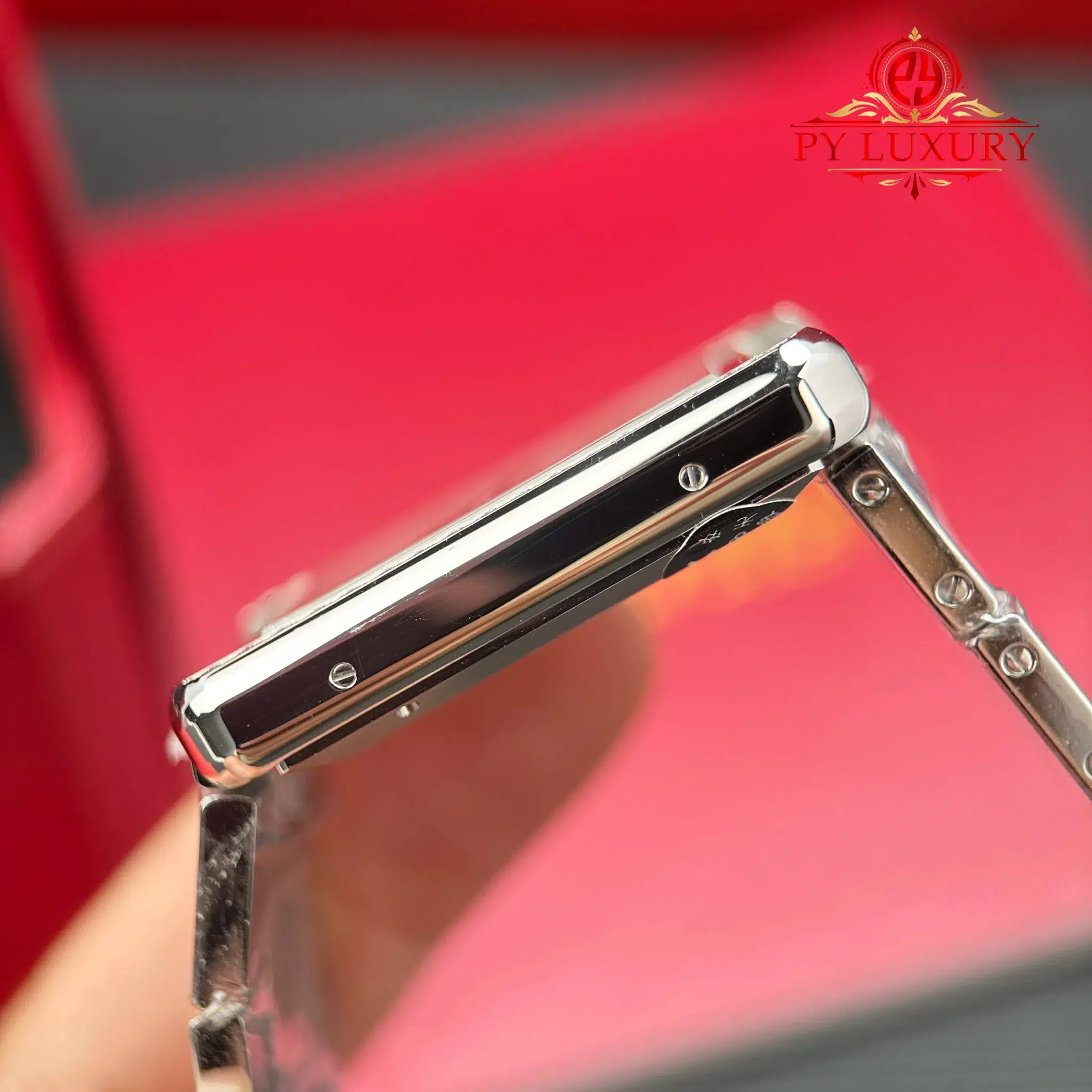 Cartier Tank Solo XL Automatic Silver Dial Diamond Bezel Steel Bracelet - 9