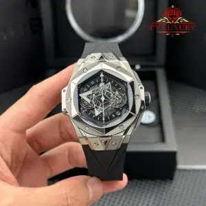 Hublot Big Bang Sang Bleu II Titanium Black Dial Rubber Strap Best Replica BBF