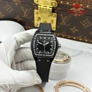 Hublot Spirit of Big Bang Black Magic Diamonds Rubber Strap Replica