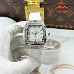 Hublot Spirit of Big Bang Titanium White Pavé Rubber Strap Replica 39mm