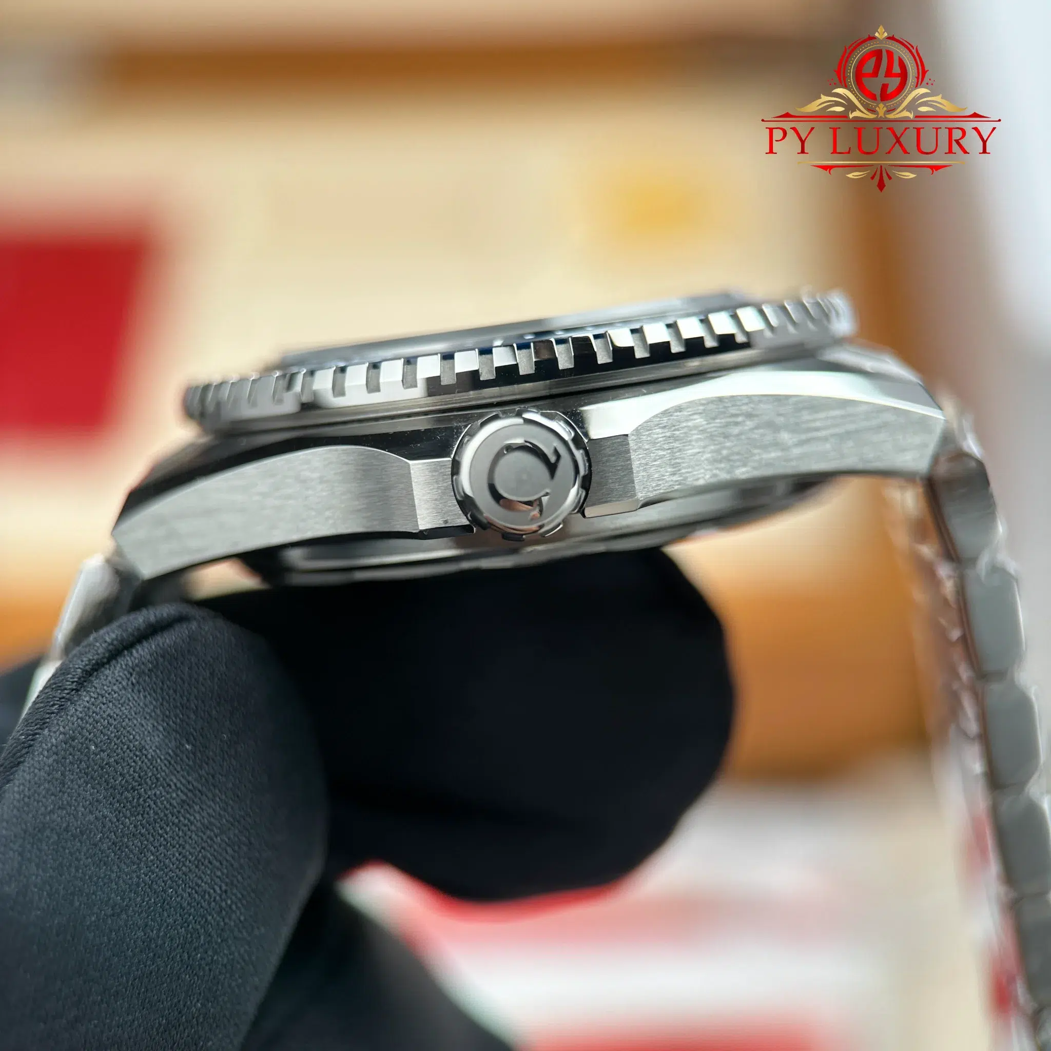 Omega Seamaster Planet Ocean 600m Black Dial Blue Ceramic Bezel - 10