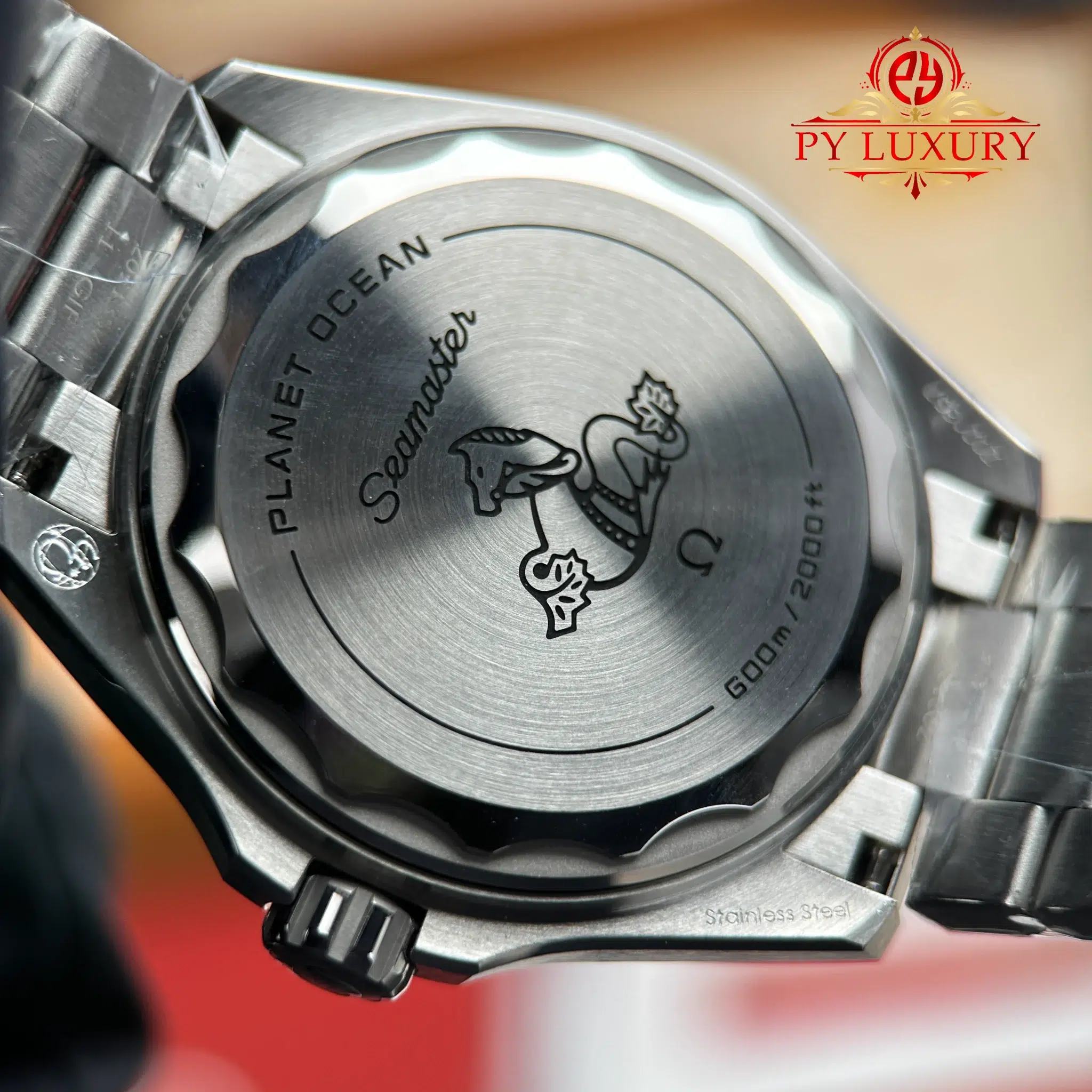 Omega Seamaster Planet Ocean 600m Black Dial Blue Ceramic Bezel - 12