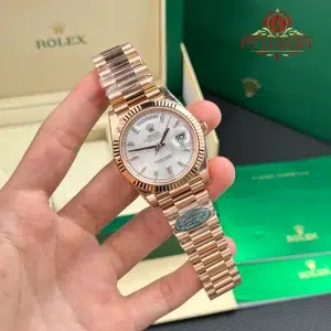 Rolex Day-Date 228235 Rose Gold Sundust Baguette Diamond Dial Super Clone Gained Weight 210g RCF 40mm