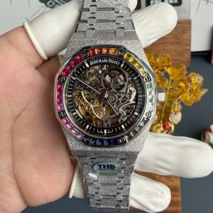 Audemars Piguet Royal Oak Frosted White Gold Openworked 15412BC Skeleton Dial Best Replica THB