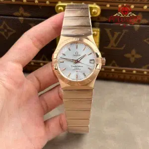 Omega Constellation 123.50.38.21.02.001 Red Gold Silver Dial Best Replica 38mm