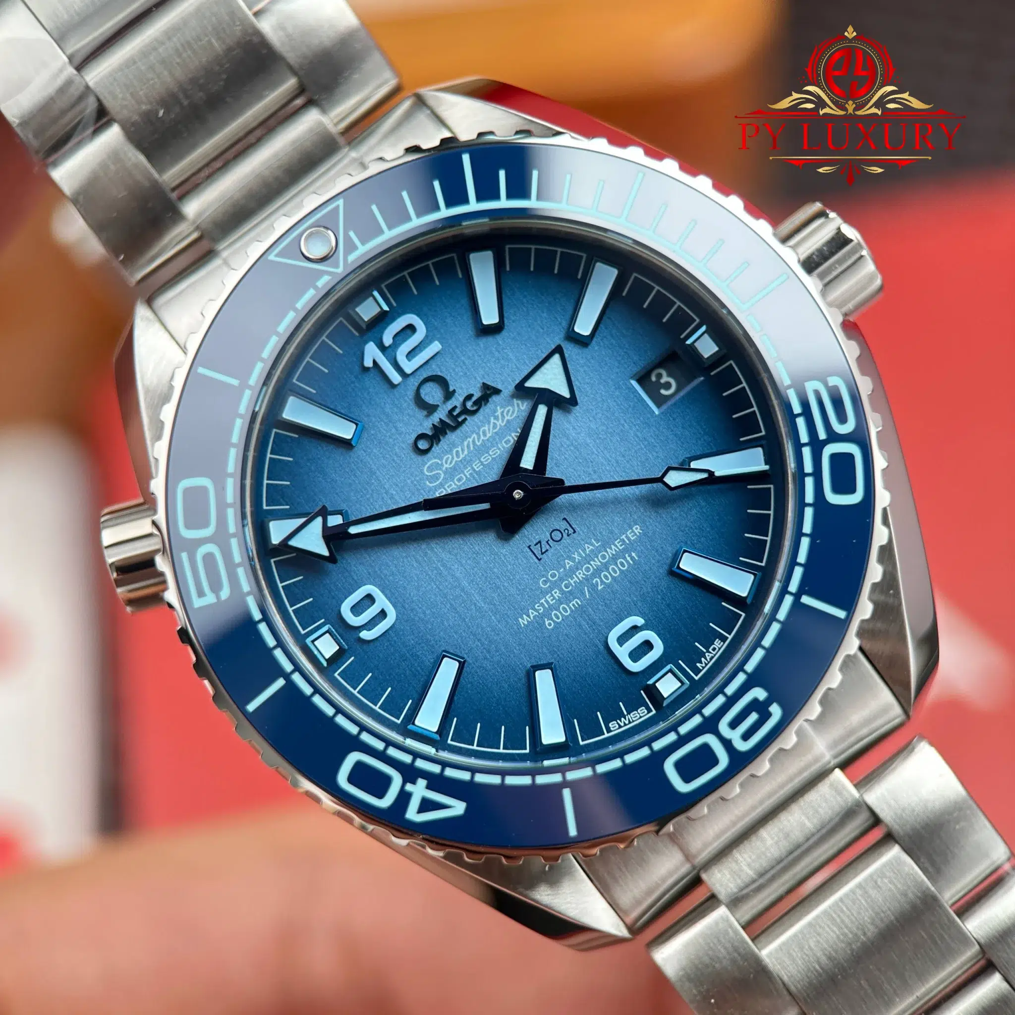 Omega Seamaster Planet Ocean 600M Summer Blue Dial Best Replica VSF - 5