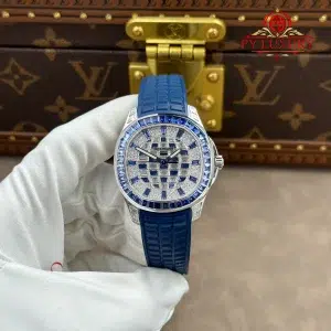 Patek Philippe Aquanaut Luce 5268/461G-001 Custom Blue Sapphire & Moissanite with ACE Movement