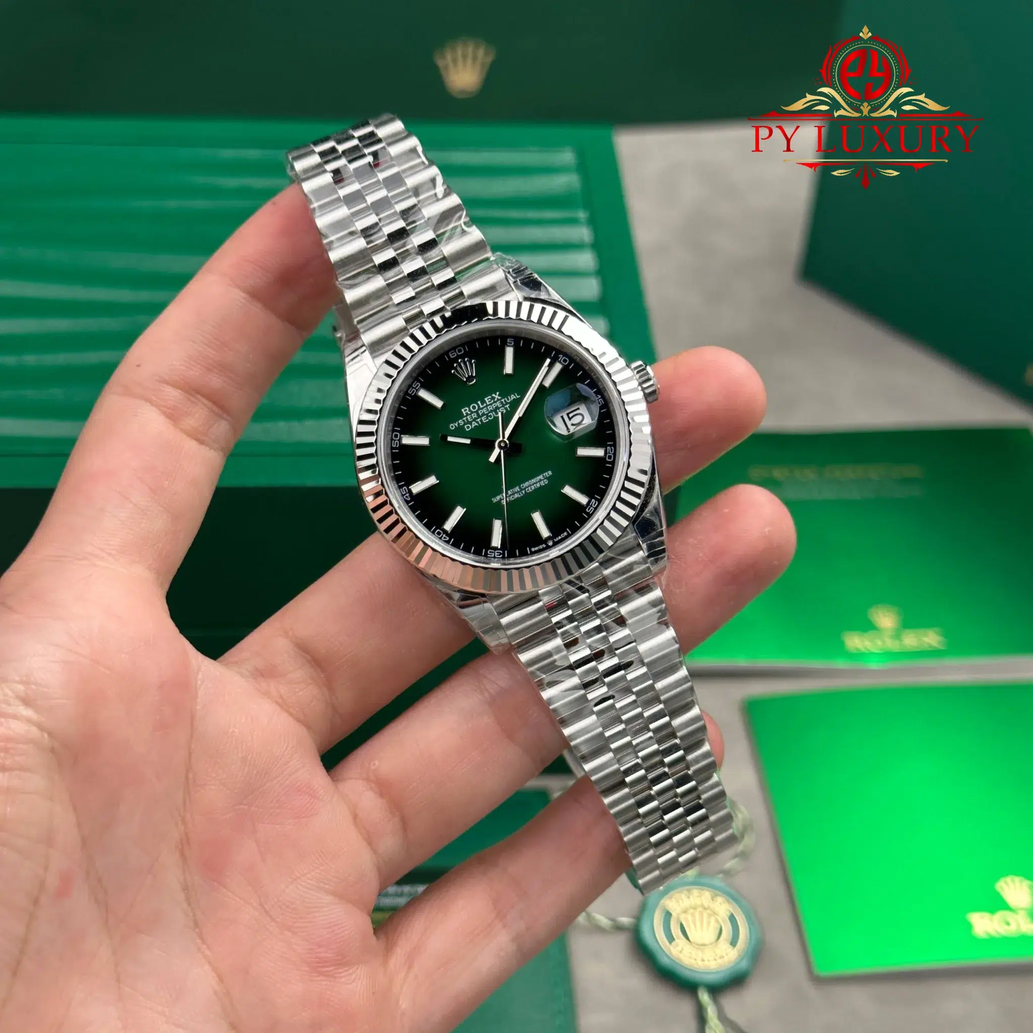 Rolex Datejust 126334 Stainless Steel Green Ombré Dial Jubilee 1 1 Best Replica VSF - 2