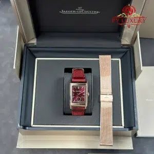 Jaeger-LeCoultre Reverso Tribute Duoface Q398256J Rose Gold Burgundy Red & Silvered Grey Dial Best Replica JJF 47x28.3mm