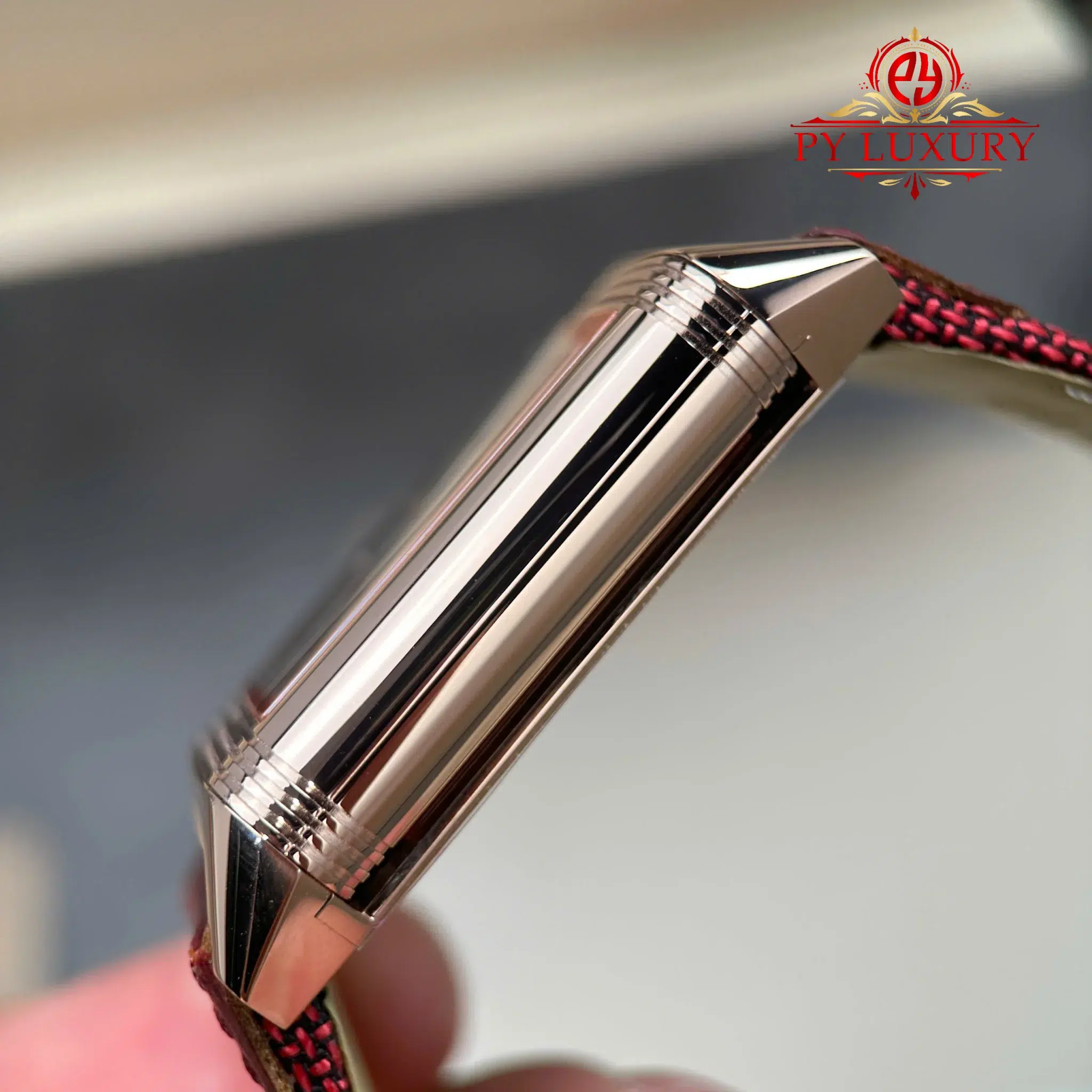 Jaeger-LeCoultre Reverso Tribute Duoface Q398256J Rose Gold Burgundy Red & Silvered Grey Dial Best Replica JJF - 9