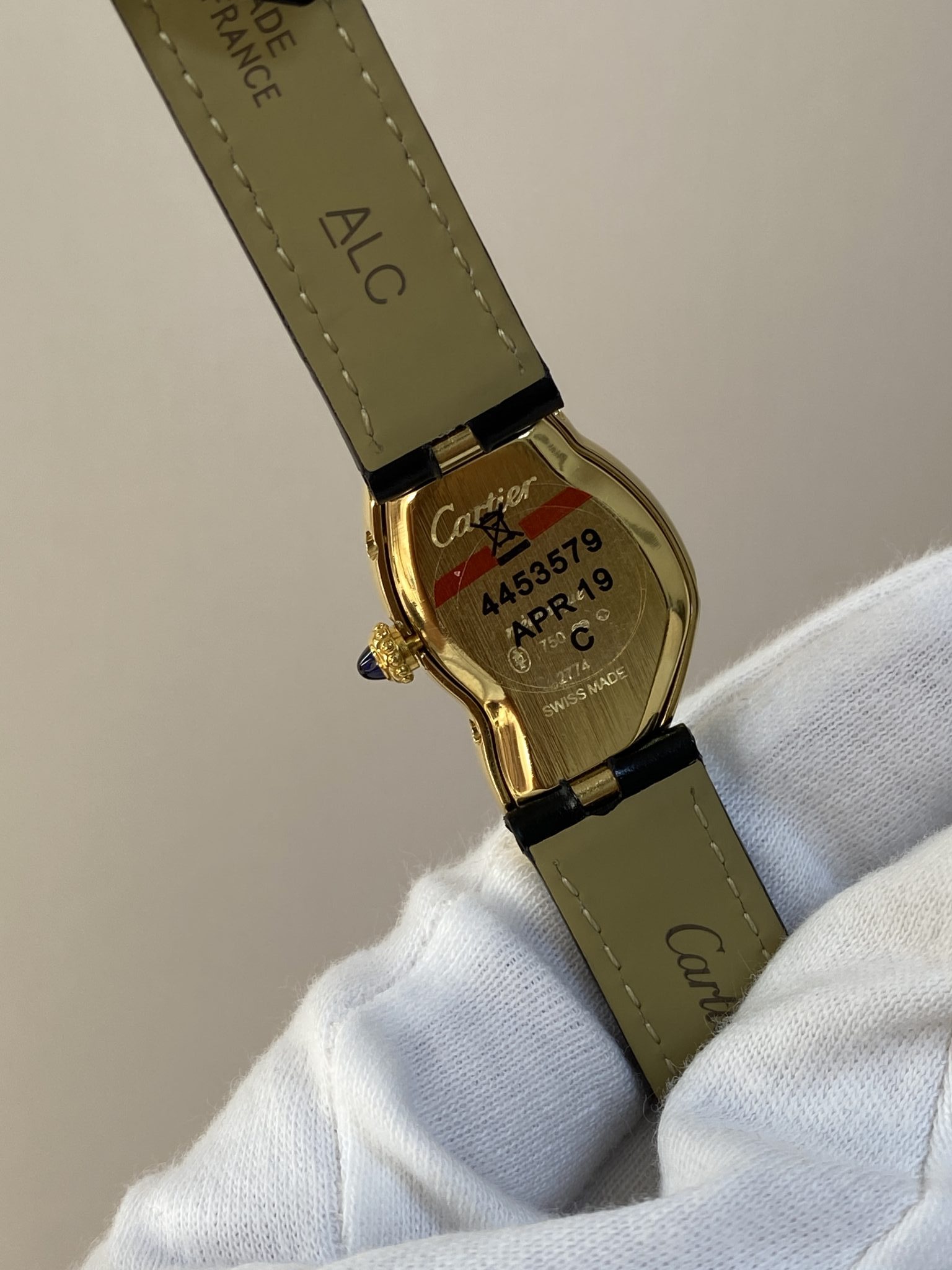Cartier Crash WGCH0006 Yellow Gold Silvered Dial Leather Strap Best Replica 23mm - 7