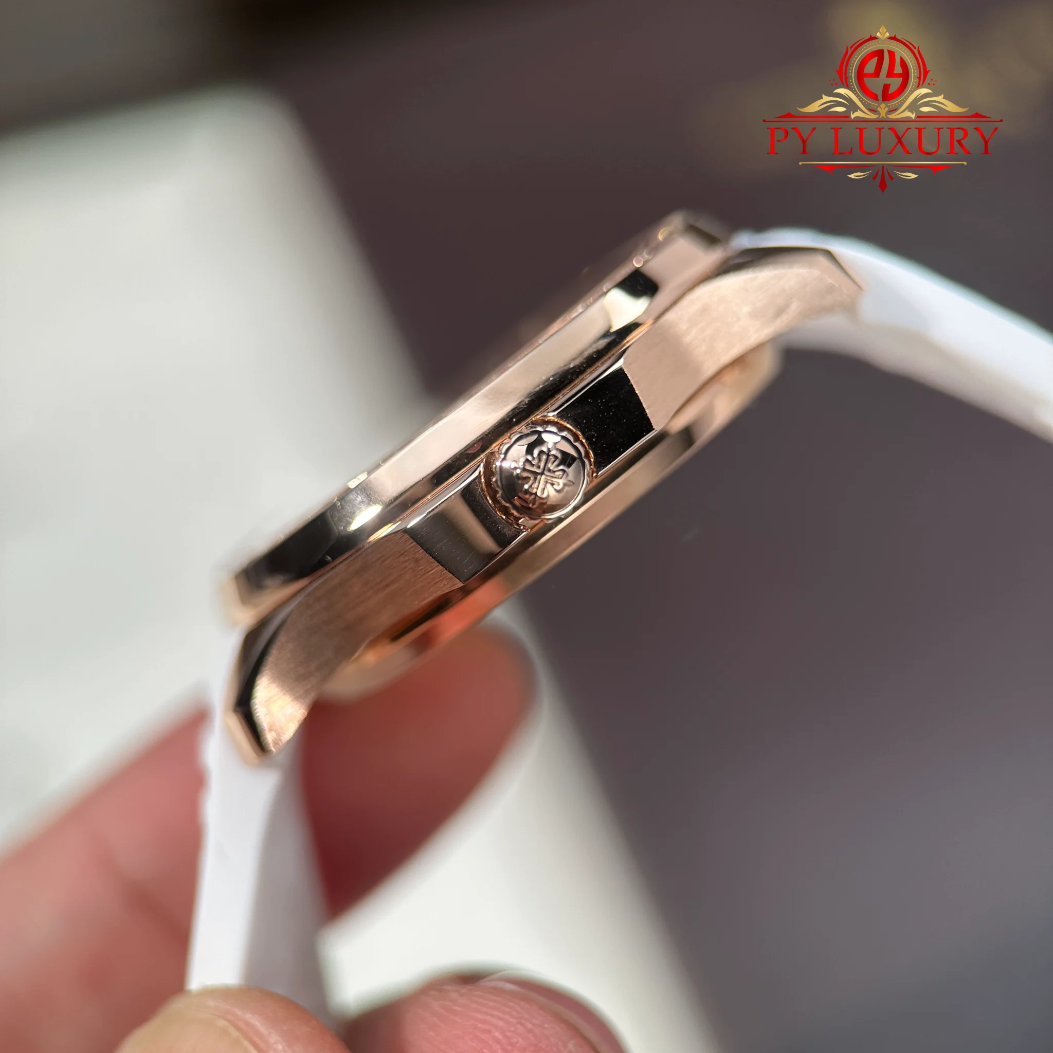 Patek Philippe Aquanaut Luce 5268 200R-001 Rose Gold White Dial Diamond Bezel - 9