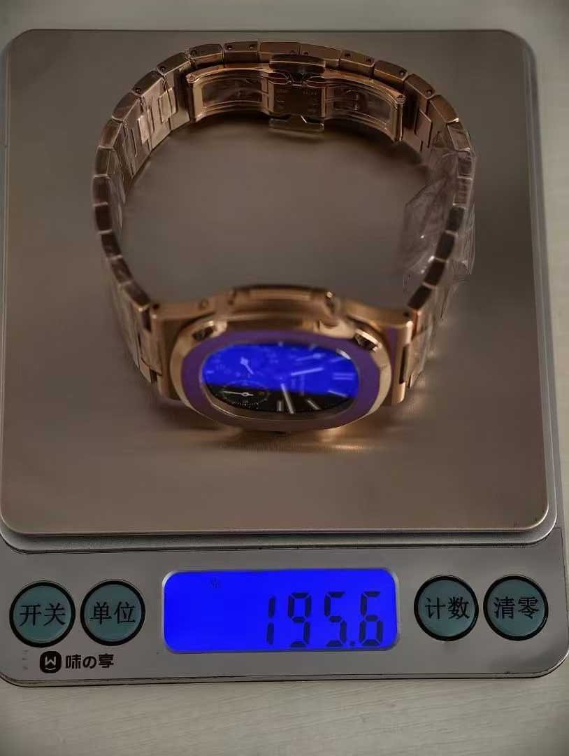 Patek Philippe Nautilus 5712 Brown Dial 18K Rose Gold Plating Gained Weight 195g Super Clone - 13
