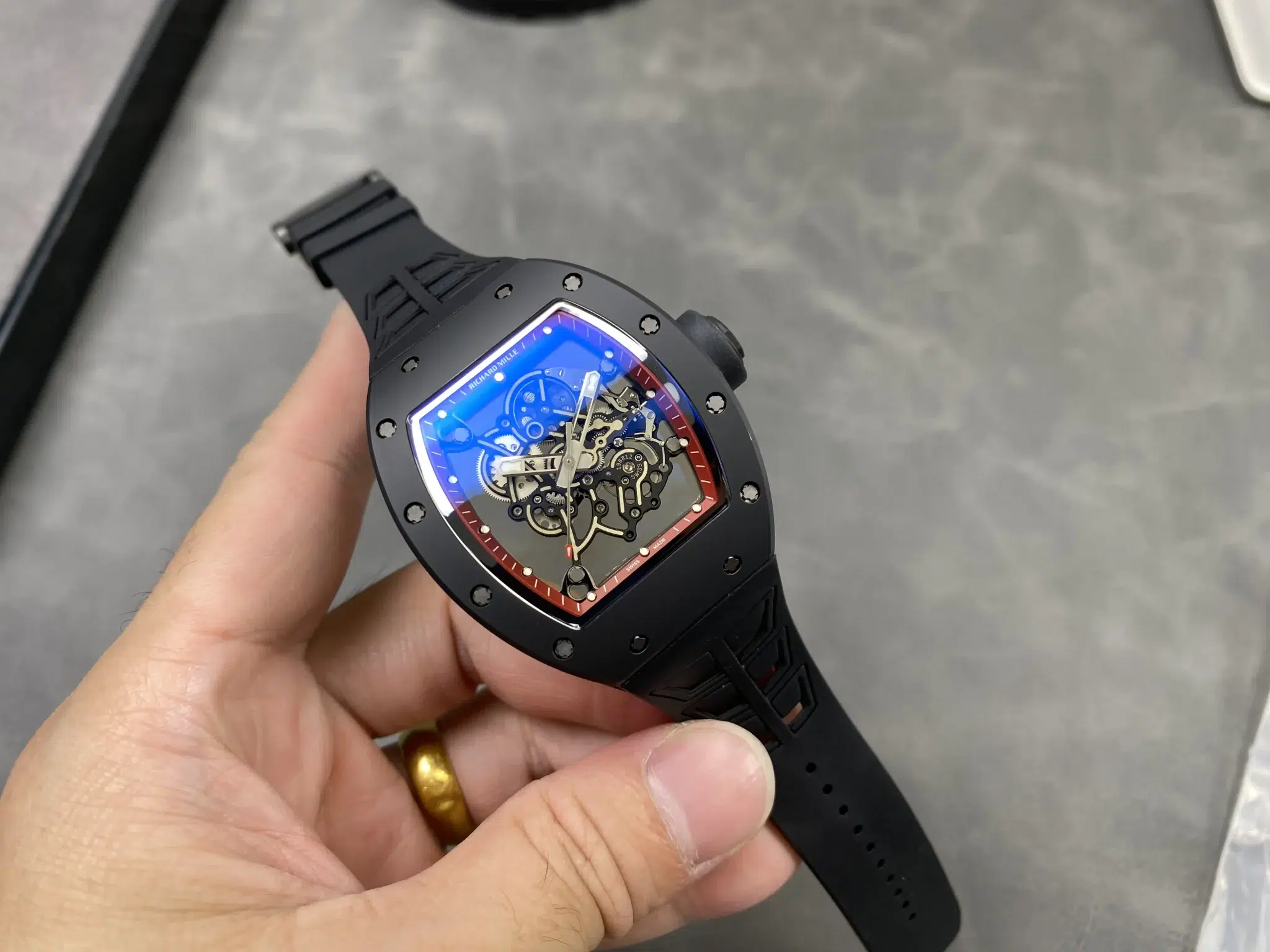 Richard Mille RM055 Bubba Watson Red Drive Americas Edition Black Ceramic Super Clone Vaucher Movement Umi Factory - 1