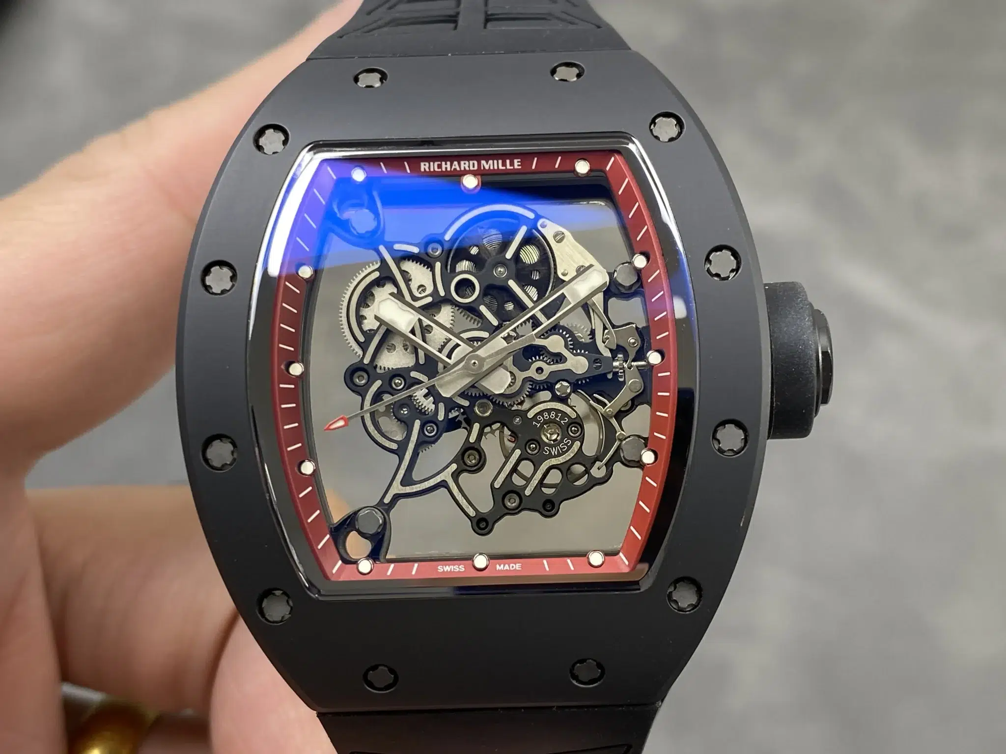 Richard Mille RM055 Bubba Watson Red Drive Americas Edition Black Ceramic Super Clone Vaucher Movement Umi Factory - 4