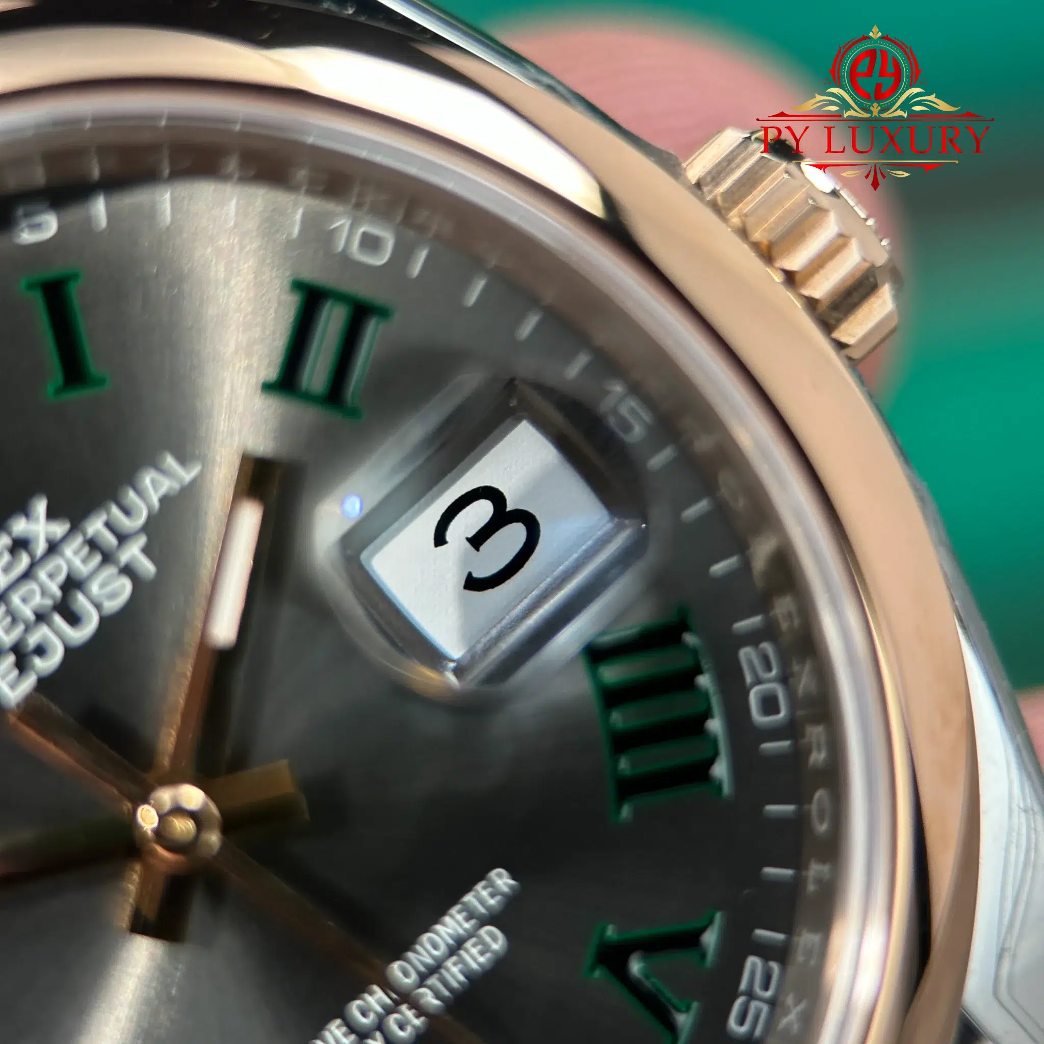 Rolex Datejust 126201-0029 Steel & Rose Gold Wimbledon Smooth Bezel Jubilee Bracelet - 8