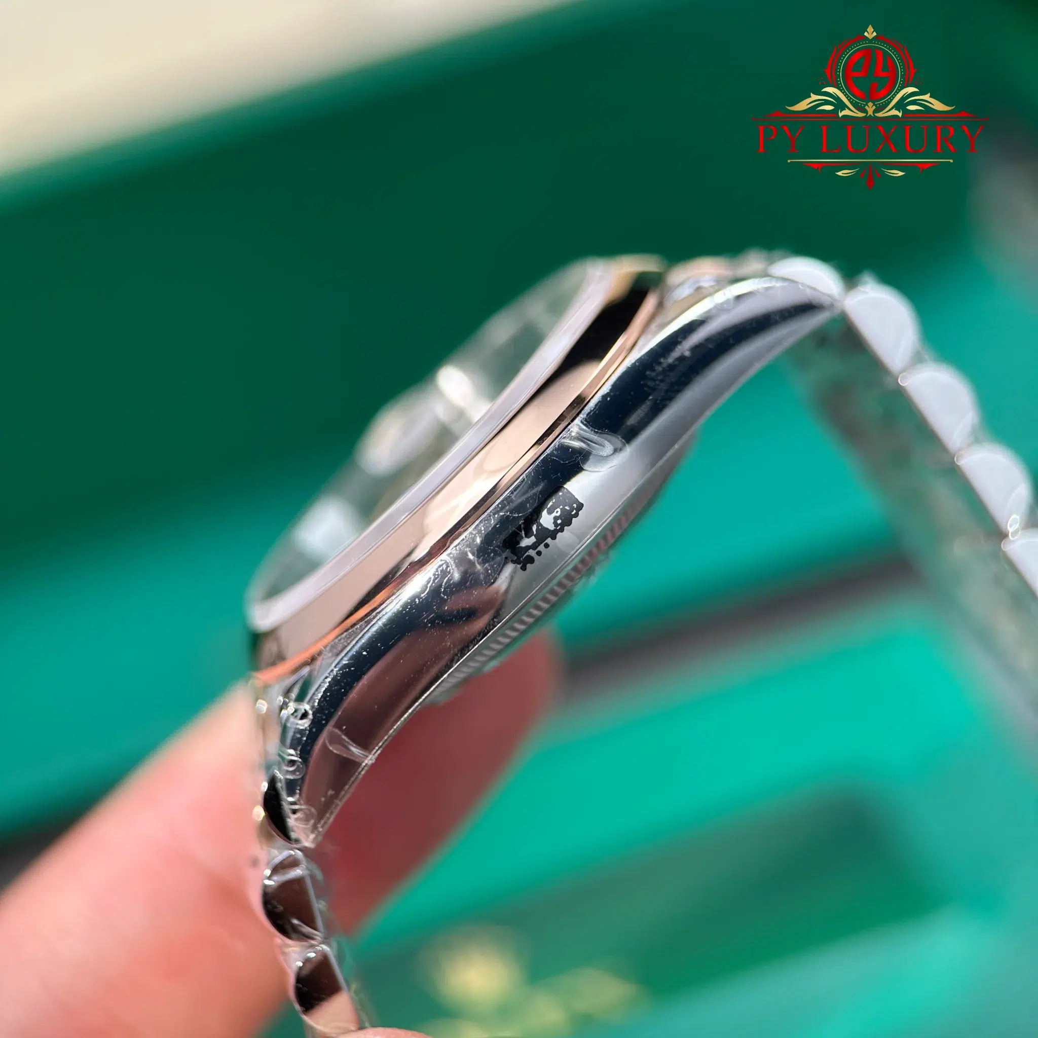 Rolex Datejust 126201-0029 Steel & Rose Gold Wimbledon Smooth Bezel Jubilee Bracelet - 9