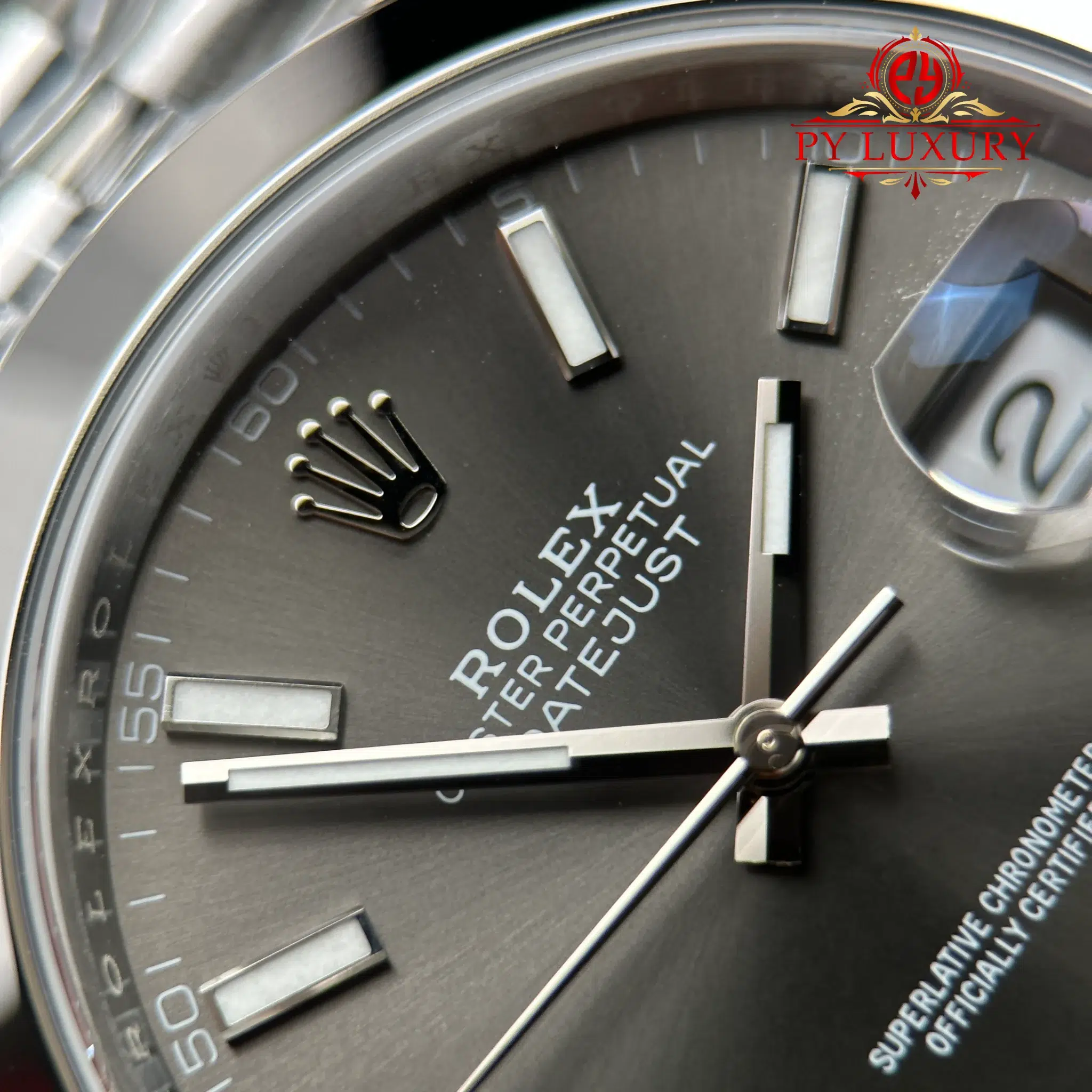 Rolex Datejust 126300-0008 Slate Dial Smooth Bezel Jubilee Bracelet Super Clone - 7