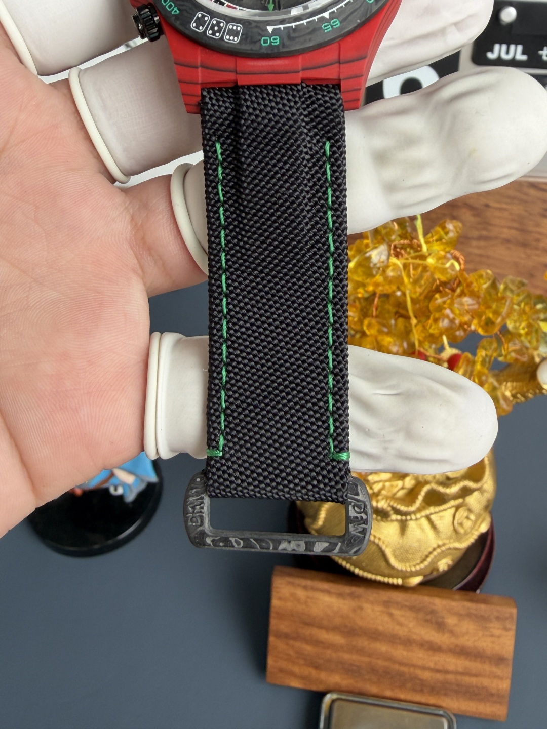 Rolex Daytona DiW Lucky Player 3 Red Quartz Fiber Textile Strap Super Clone N6F - 10
