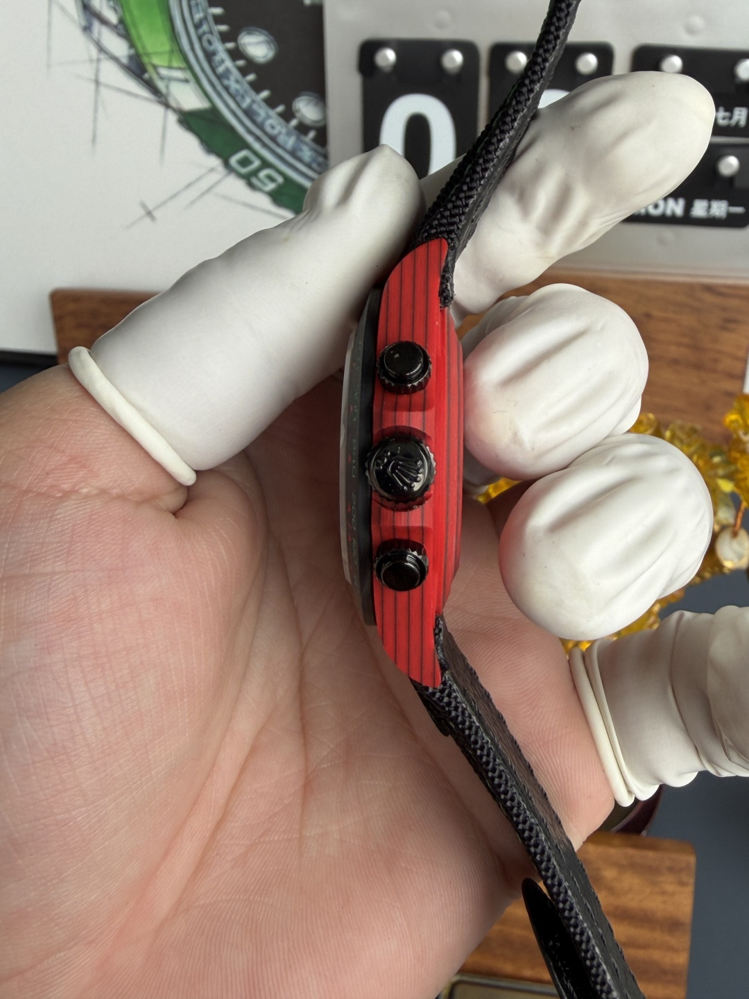 Rolex Daytona DiW Lucky Player 3 Red Quartz Fiber Textile Strap Super Clone N6F - 8