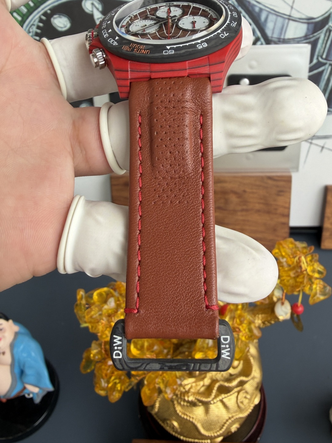 Rolex Daytona DiW Mercedes Maybach CarboQuartz Leather Strap Best Replica N6F - 11
