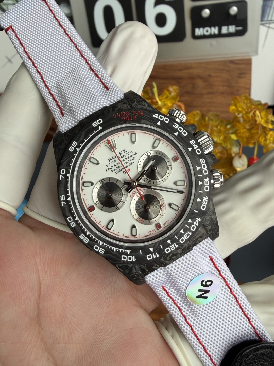 Rolex Daytona DiW SPEEDSTER WHITE Carbon Fiber Super Clone N6F - 2