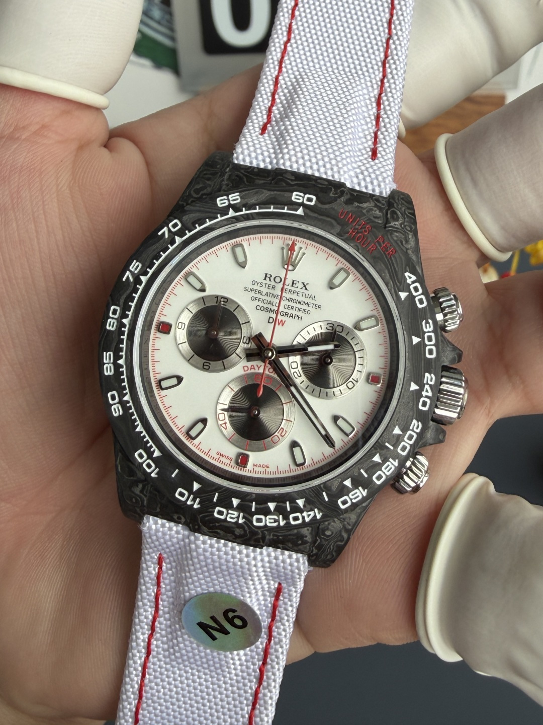 Rolex Daytona DiW SPEEDSTER WHITE Carbon Fiber Super Clone N6F - 3