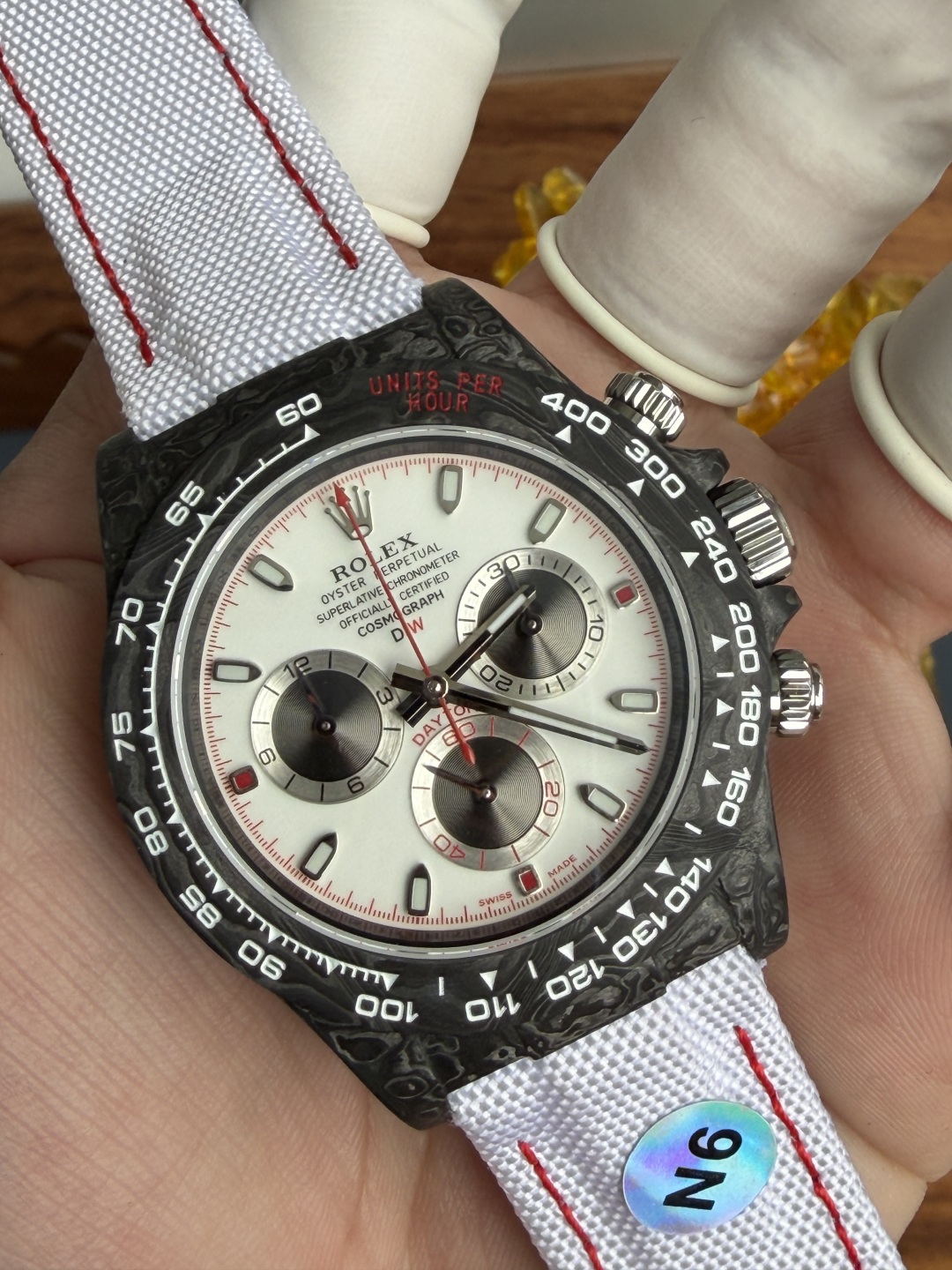 Rolex Daytona DiW SPEEDSTER WHITE Carbon Fiber Super Clone N6F - 4