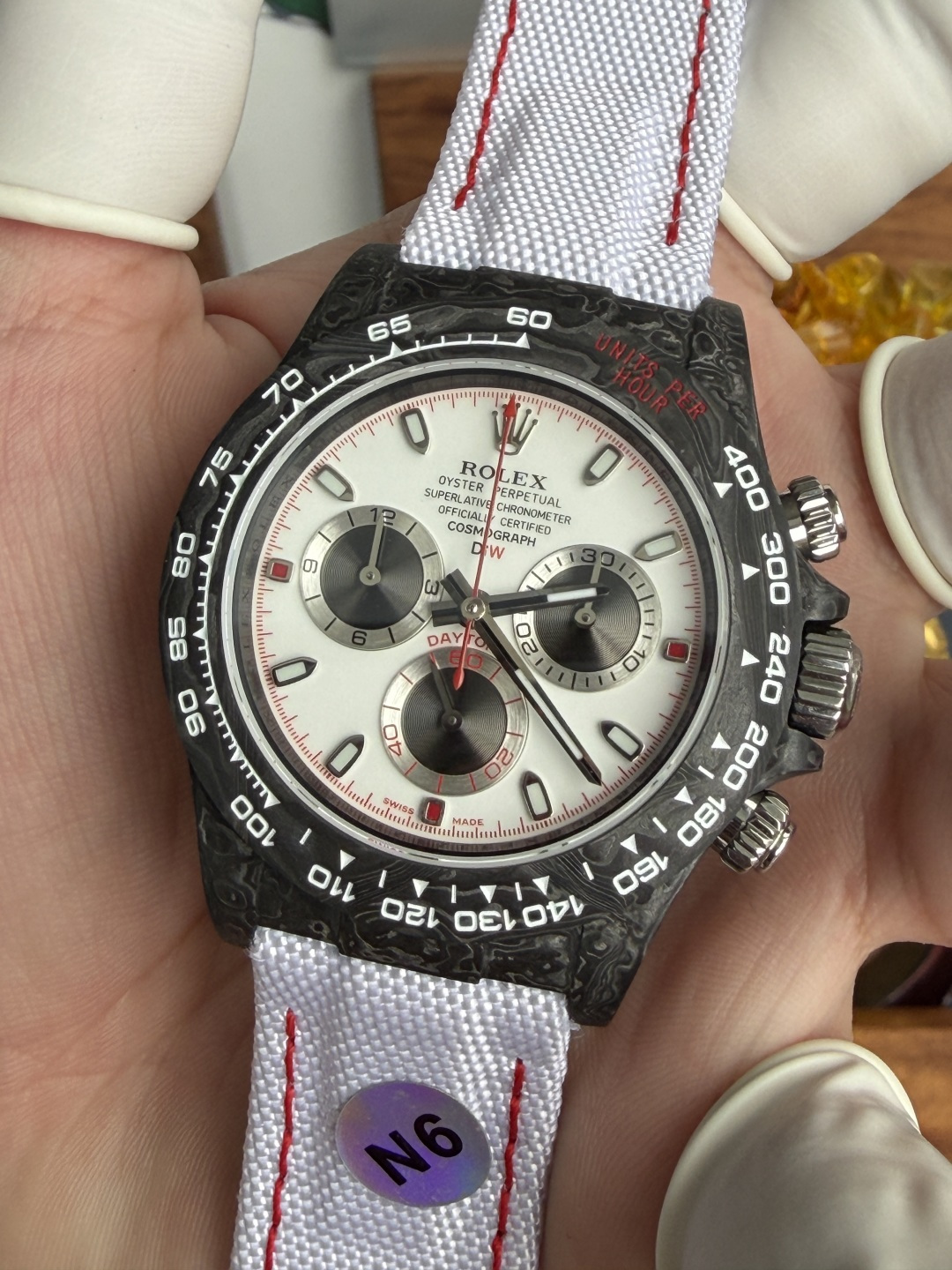 Rolex Daytona DiW SPEEDSTER WHITE Carbon Fiber Super Clone N6F - 5