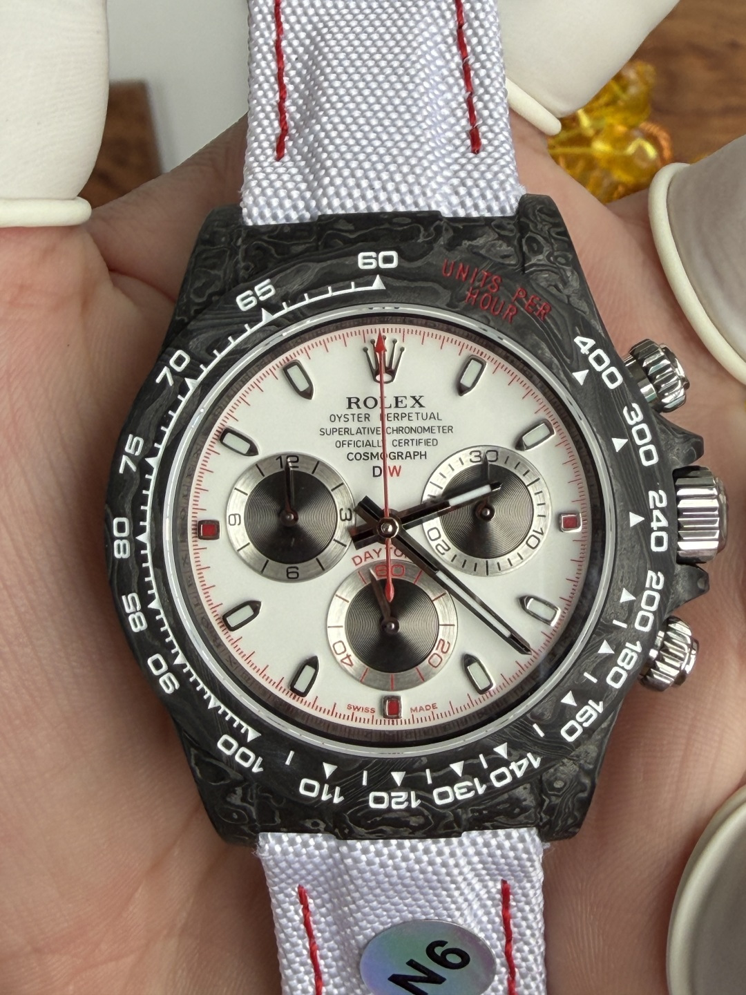 Rolex Daytona DiW SPEEDSTER WHITE Carbon Fiber Super Clone N6F - 6