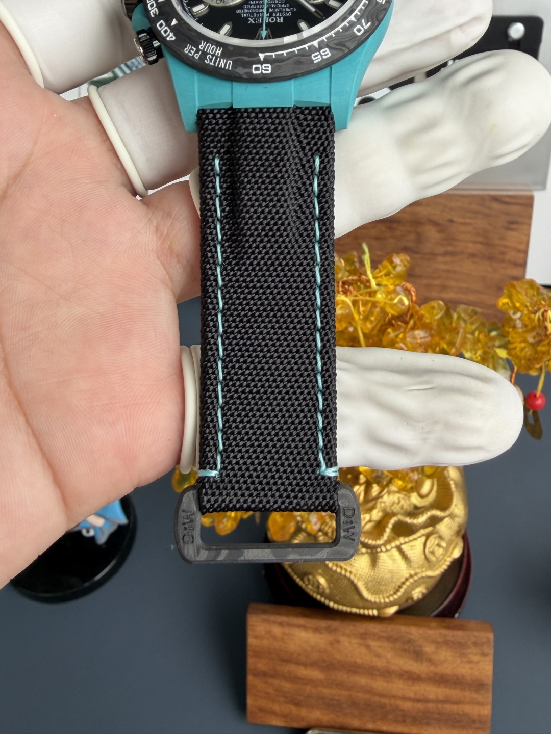 Rolex Daytona DiW Tiffany Blue Celeste CarboQuartz Textile Strap Super Clone N6F - 10