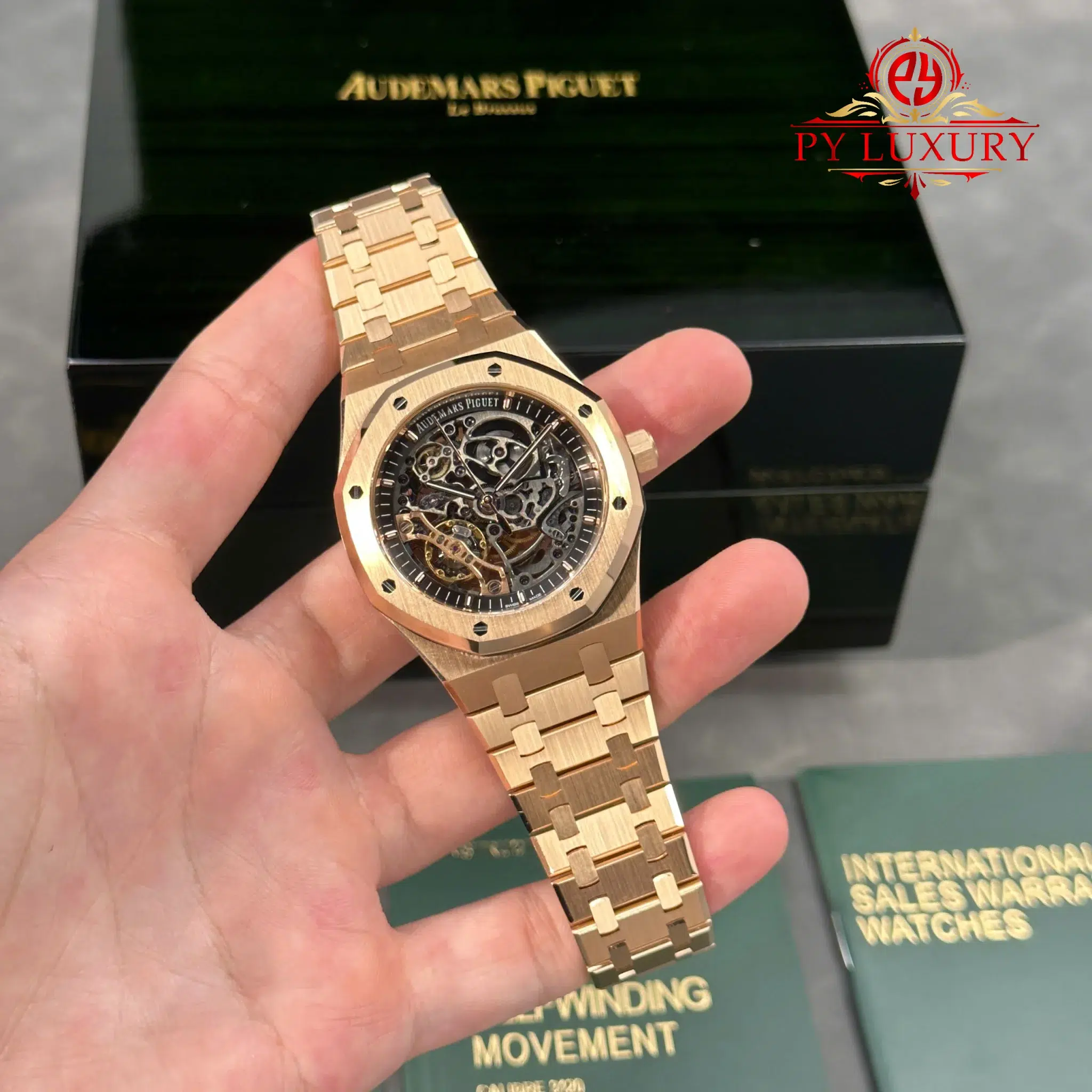 Audemars Piguet Royal Oak 15407OR Double Balance Wheel Openworked Custom Made CNC 18K Solid Rose Gold 41mm - 2