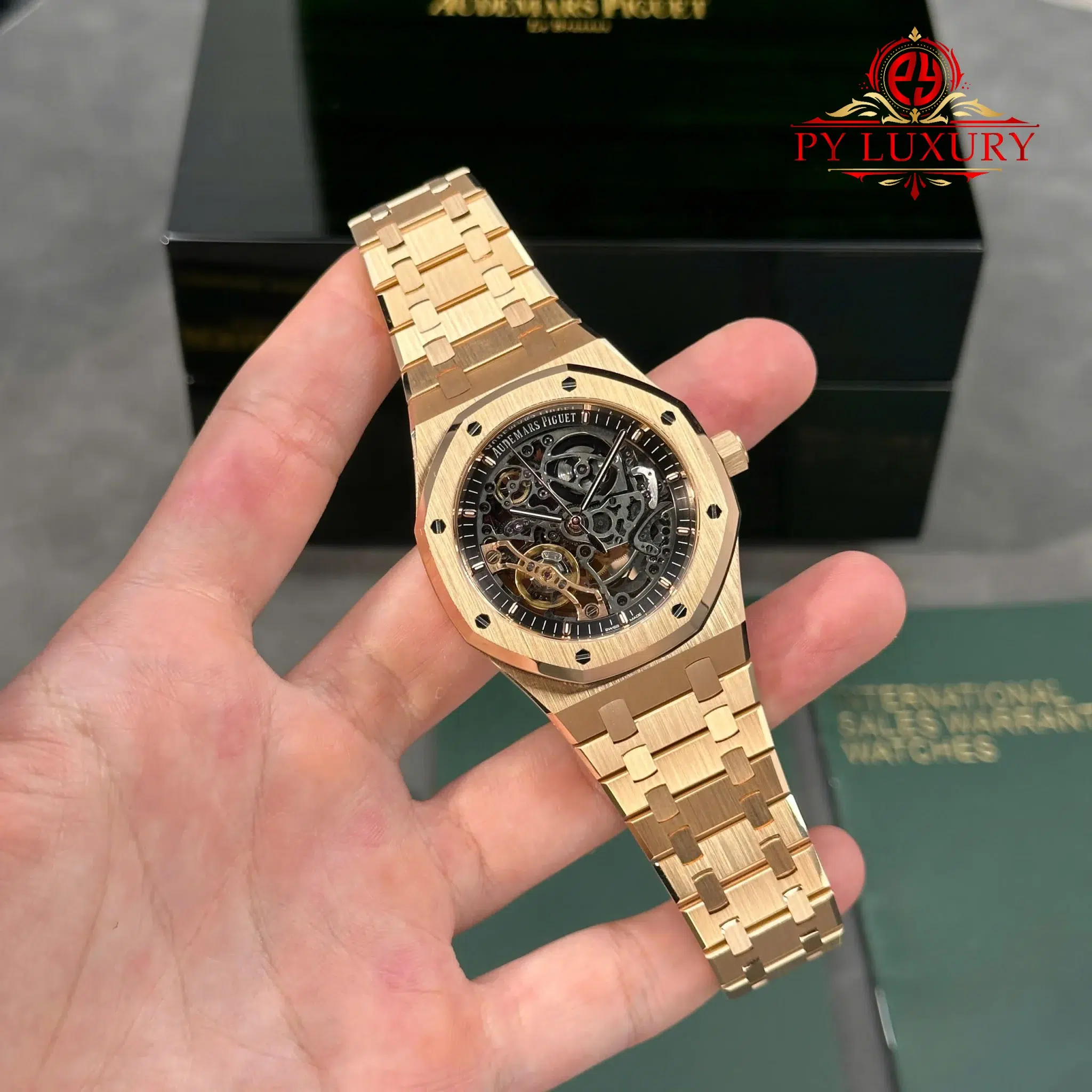 Audemars Piguet Royal Oak 15407OR Double Balance Wheel Openworked Custom Made CNC 18K Solid Rose Gold 41mm - 4
